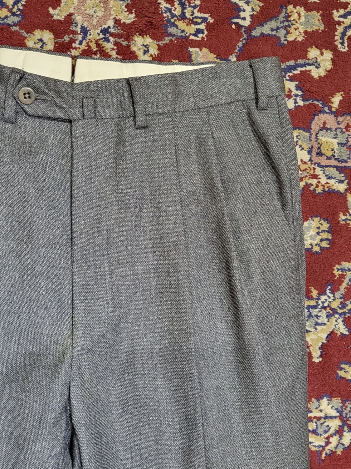 에르메네질도 제냐 울 패브릭 투 턱 트라우져 48R 상품이미지3