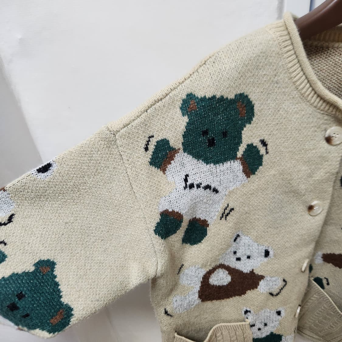 곰돌이 베이지 가디건 상품이미지2