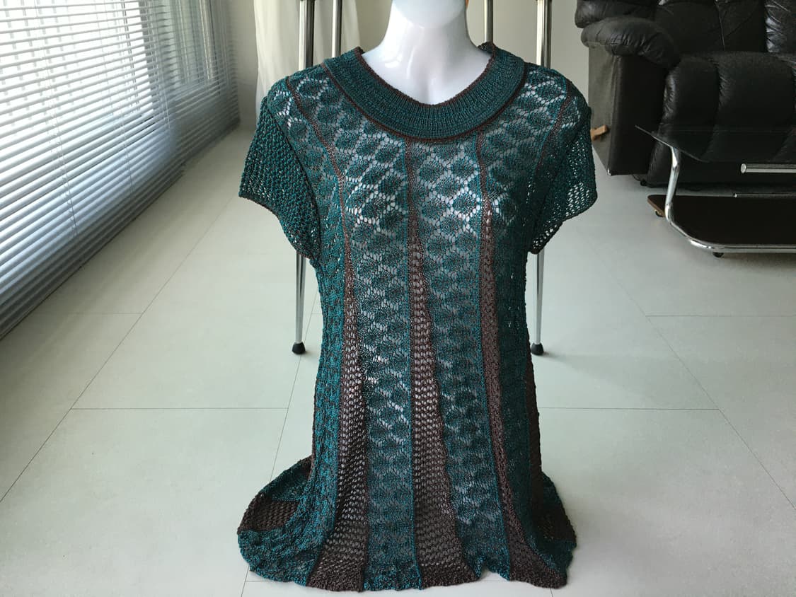 two-tone crochet sheer dress 상품이미지1