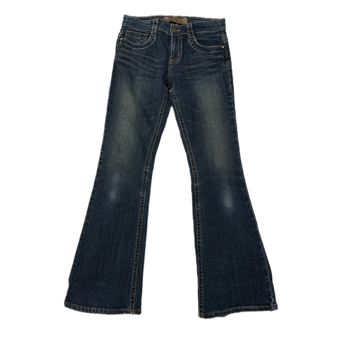 로우라이즈 워싱 빈티지 부츠컷 스티치 포인트 데님 팬츠 y2k  상품이미지4