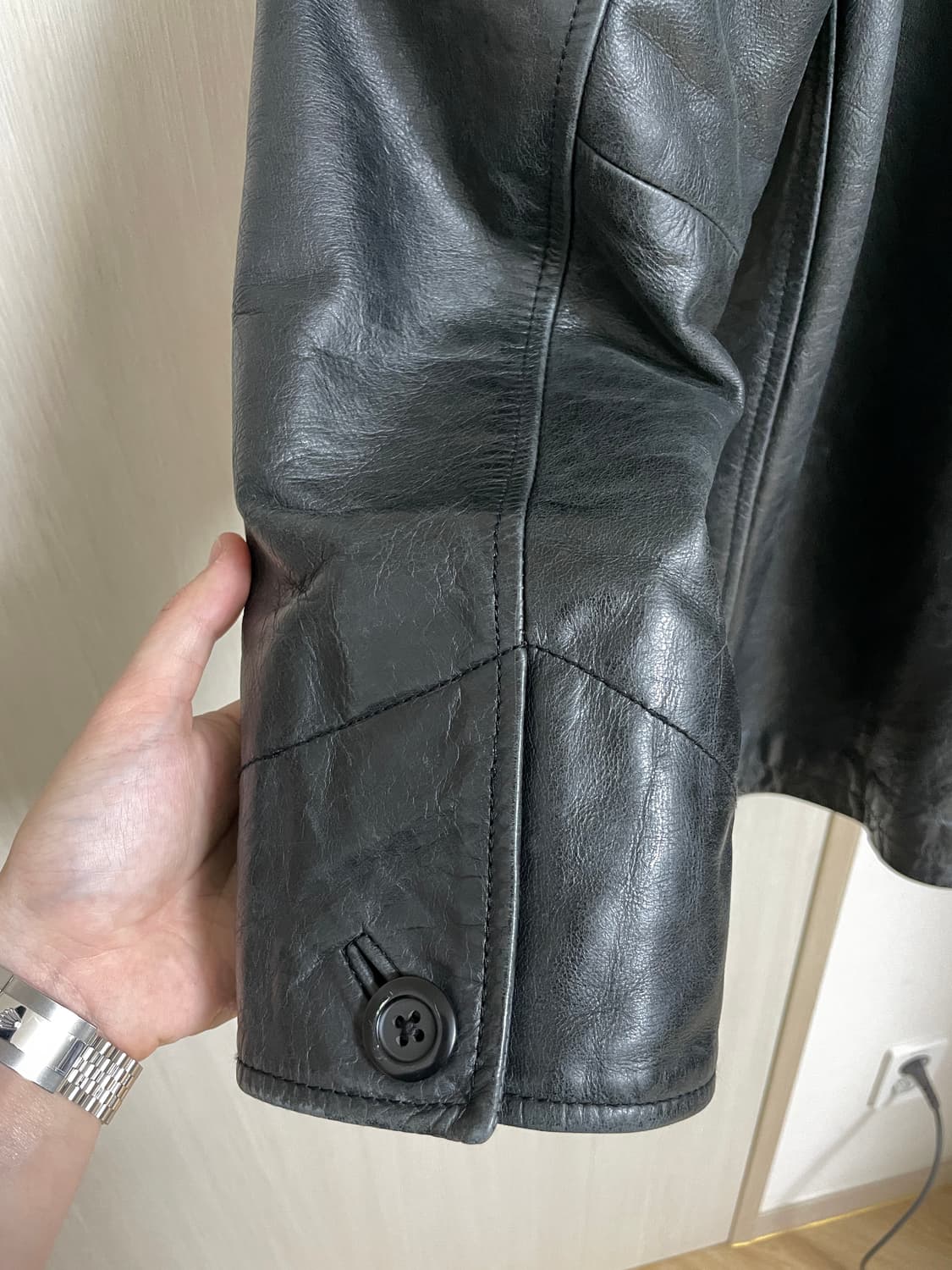 [L] 갭 레더 카코트 상품이미지3