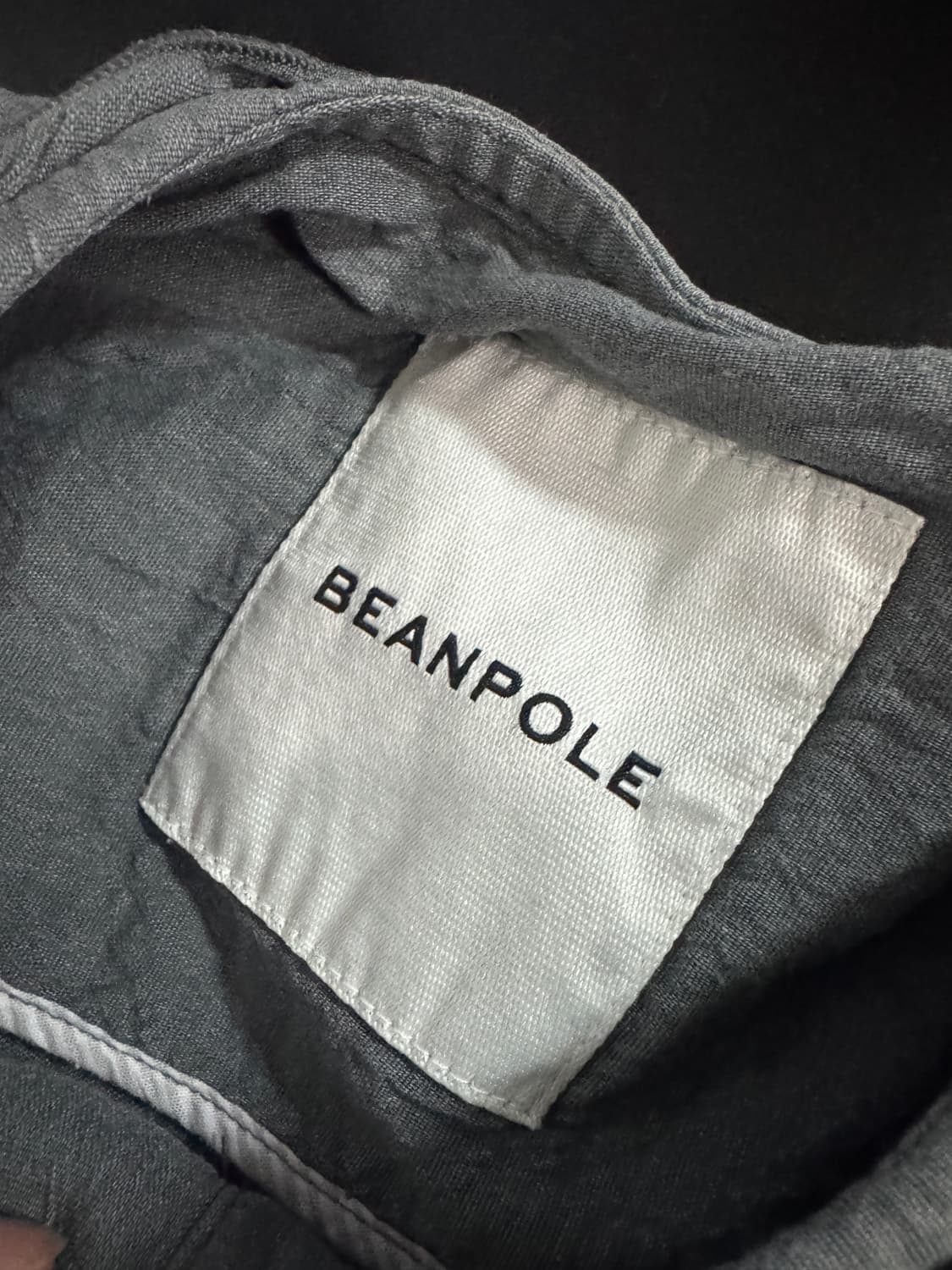 여성 빈폴 Beanpole 빈티지 카키 주름 집업 자켓 상품이미지3