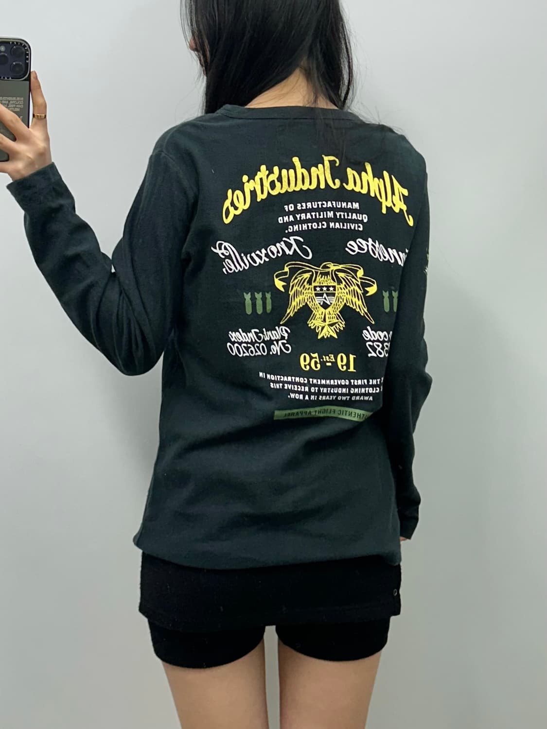 알파인더스트리 빅로고 와플 슬리브 니트 상품이미지2