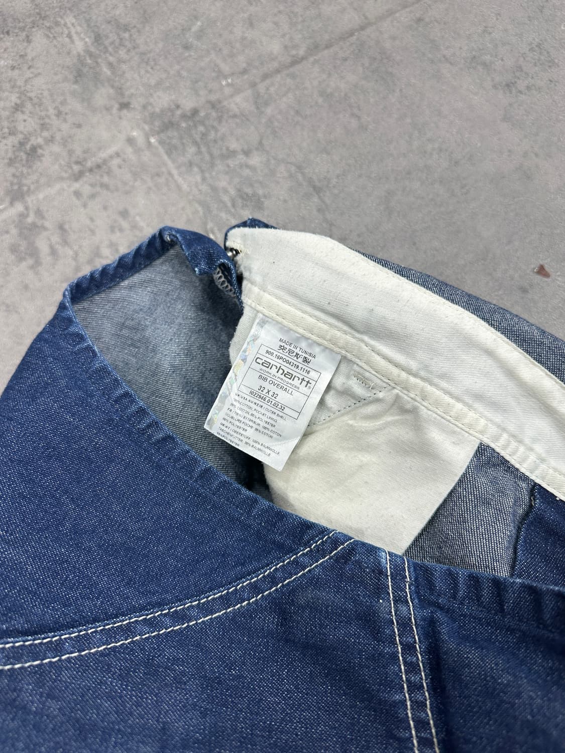 칼하트 WIP 데님 오버롤 상품이미지6