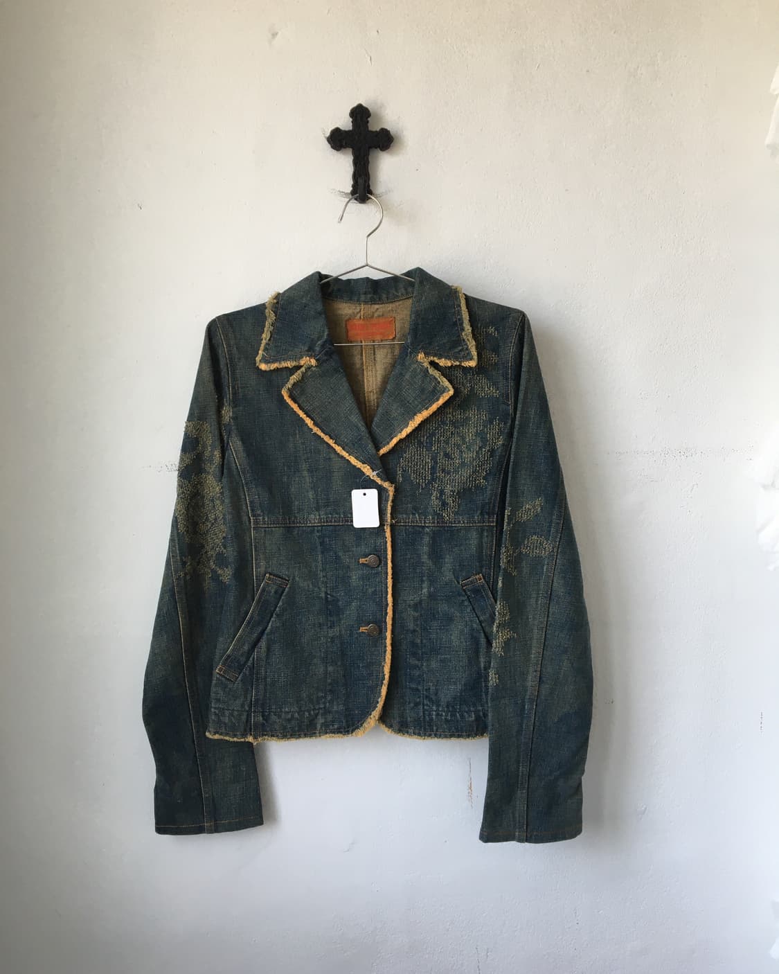 Flower point denim washing jacket 상품이미지2