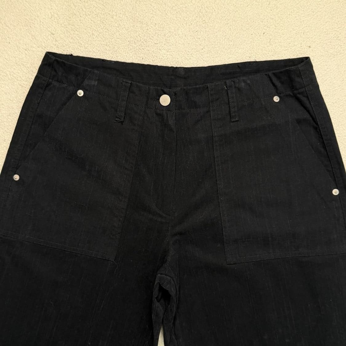 새상품 보세 카고 와이드 팬츠 블랙 OS 상품이미지2