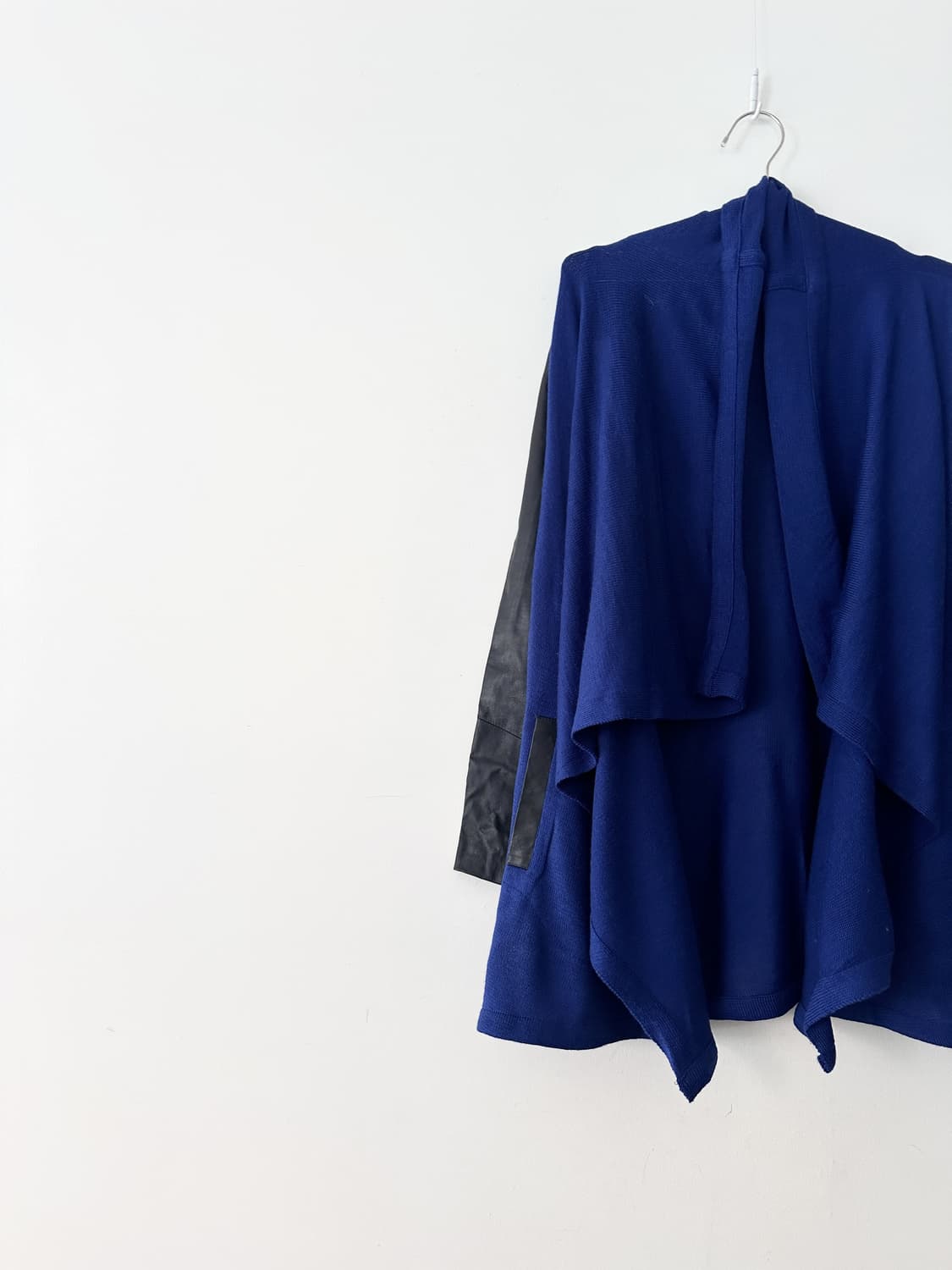 Goat lether drape cardigan 상품이미지2