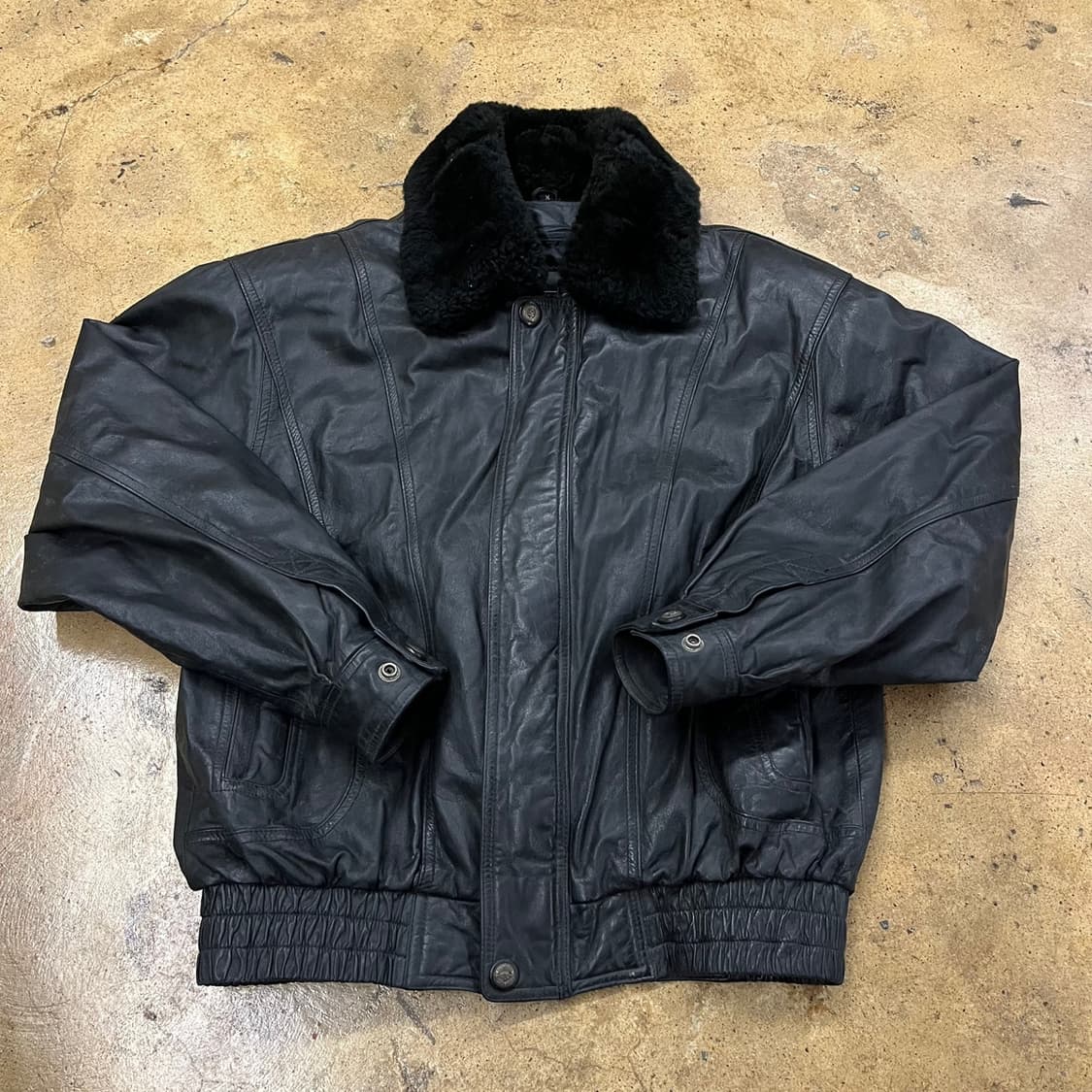 [정품/M] Victory 빅토리 빈티지 가죽 레더 자켓 b17 상품이미지2