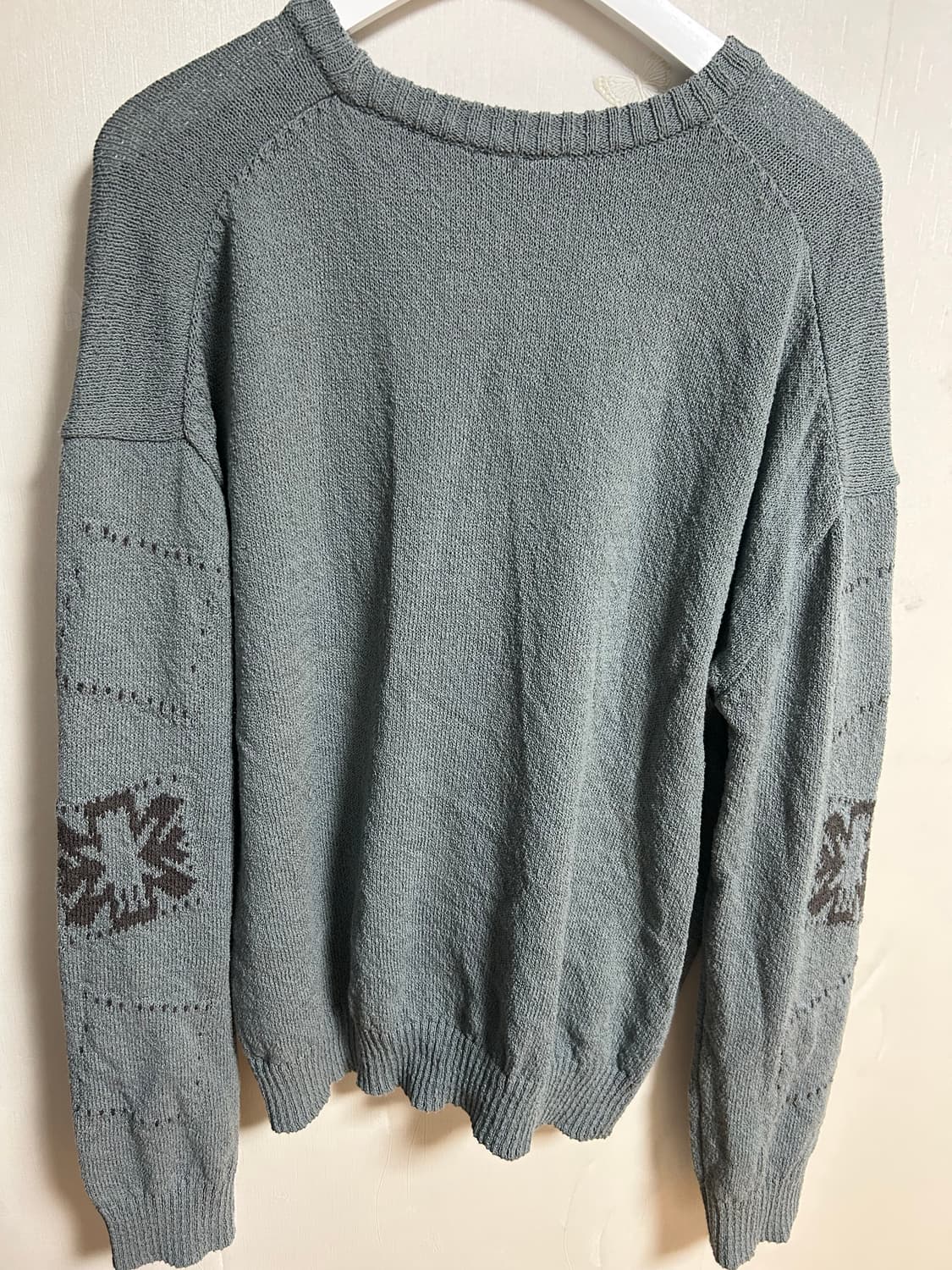 [2] 폴리테루 루즈드 니트 에스닉 슬리브 제이드 상품이미지4