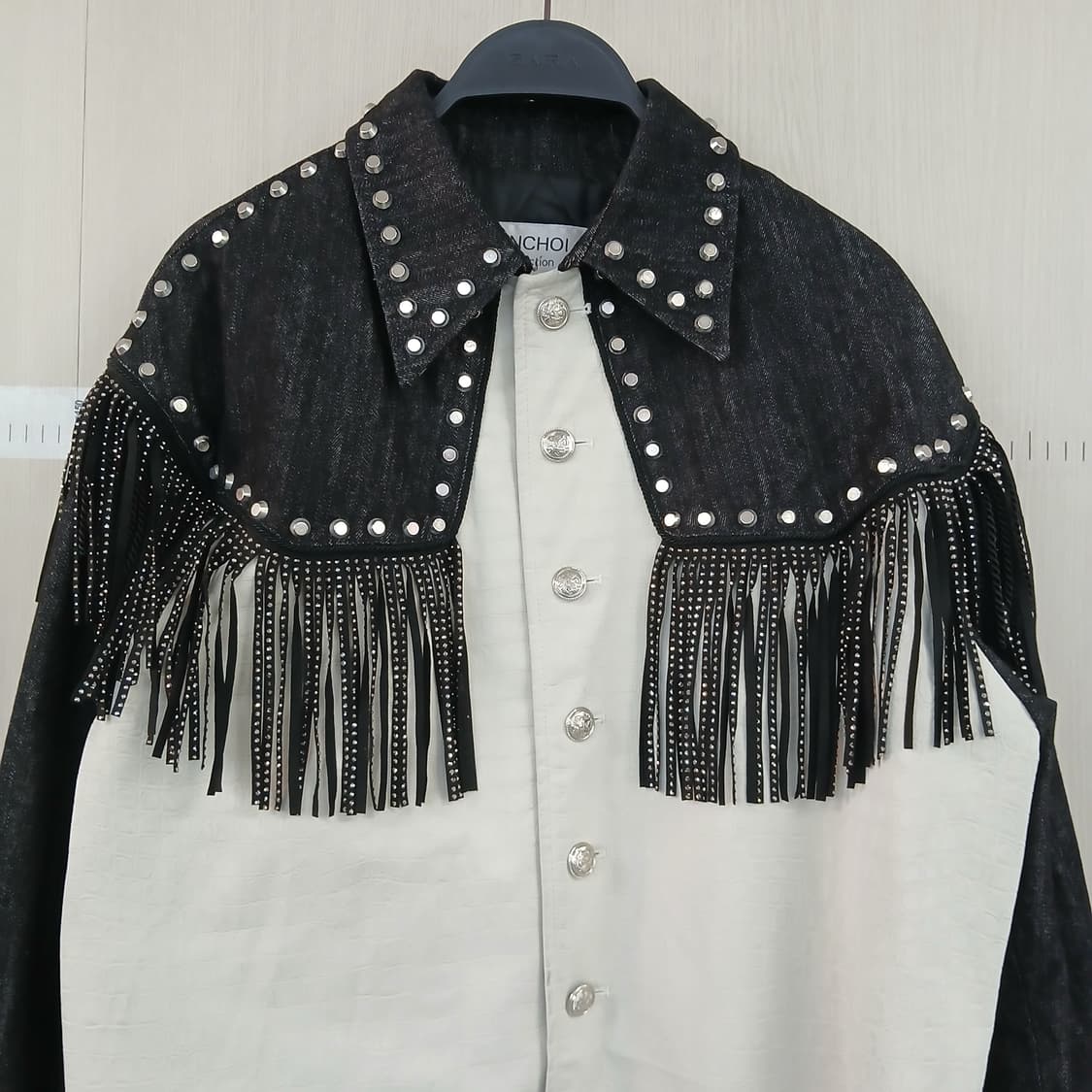 ZINCHOI 블랙 데님 웨스턴 셔츠 상품이미지2