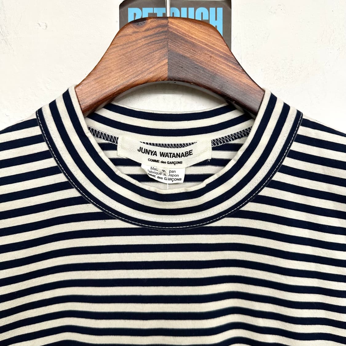 꼼데가르송 준야와타나베 스트라이프 목넥 티 상품이미지2