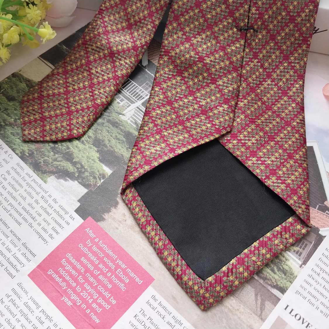 캘빈클라인 실크 브라운 체크 넥타이 9.5cm A+등급 K1278
 상품이미지6