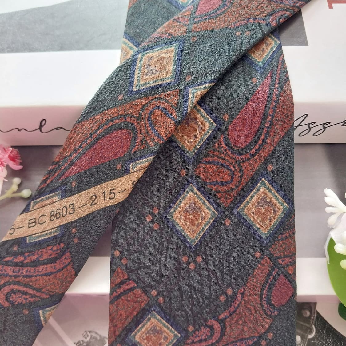 발렌시아가 실크 아트 패턴 넥타이 8.6cm A+등급 KK268
 상품이미지4