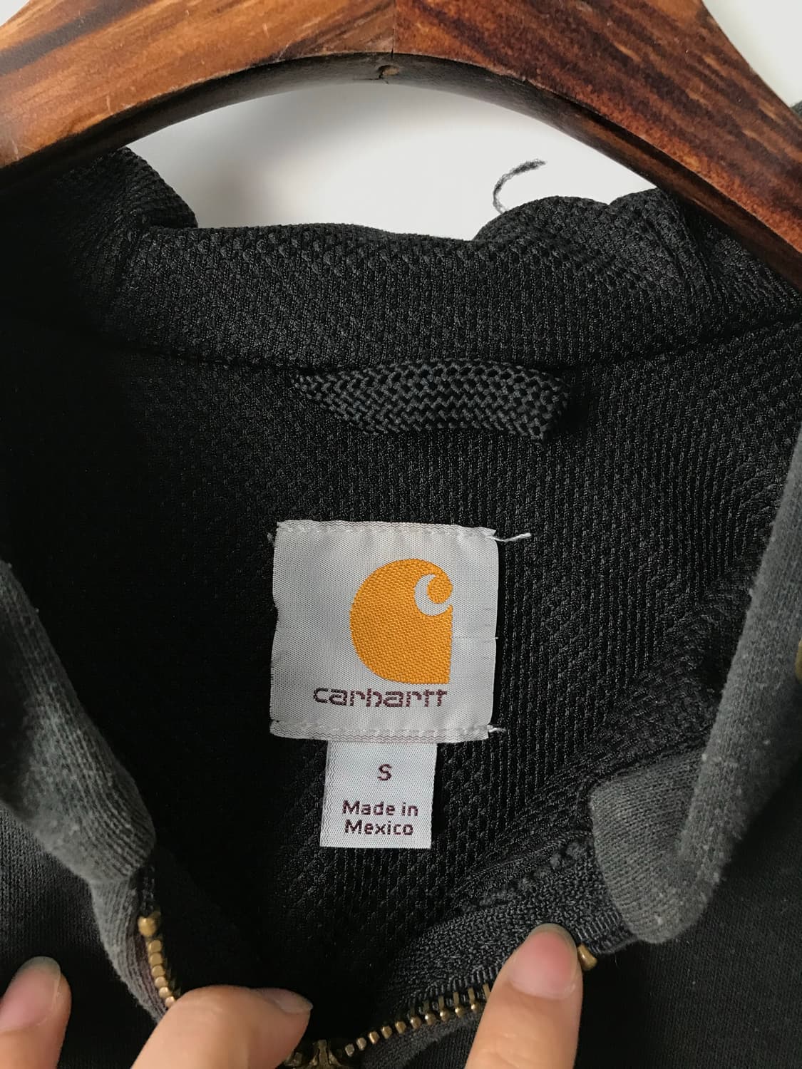 칼하트 지수로고 차콜 써멀 후드집업 상품이미지6