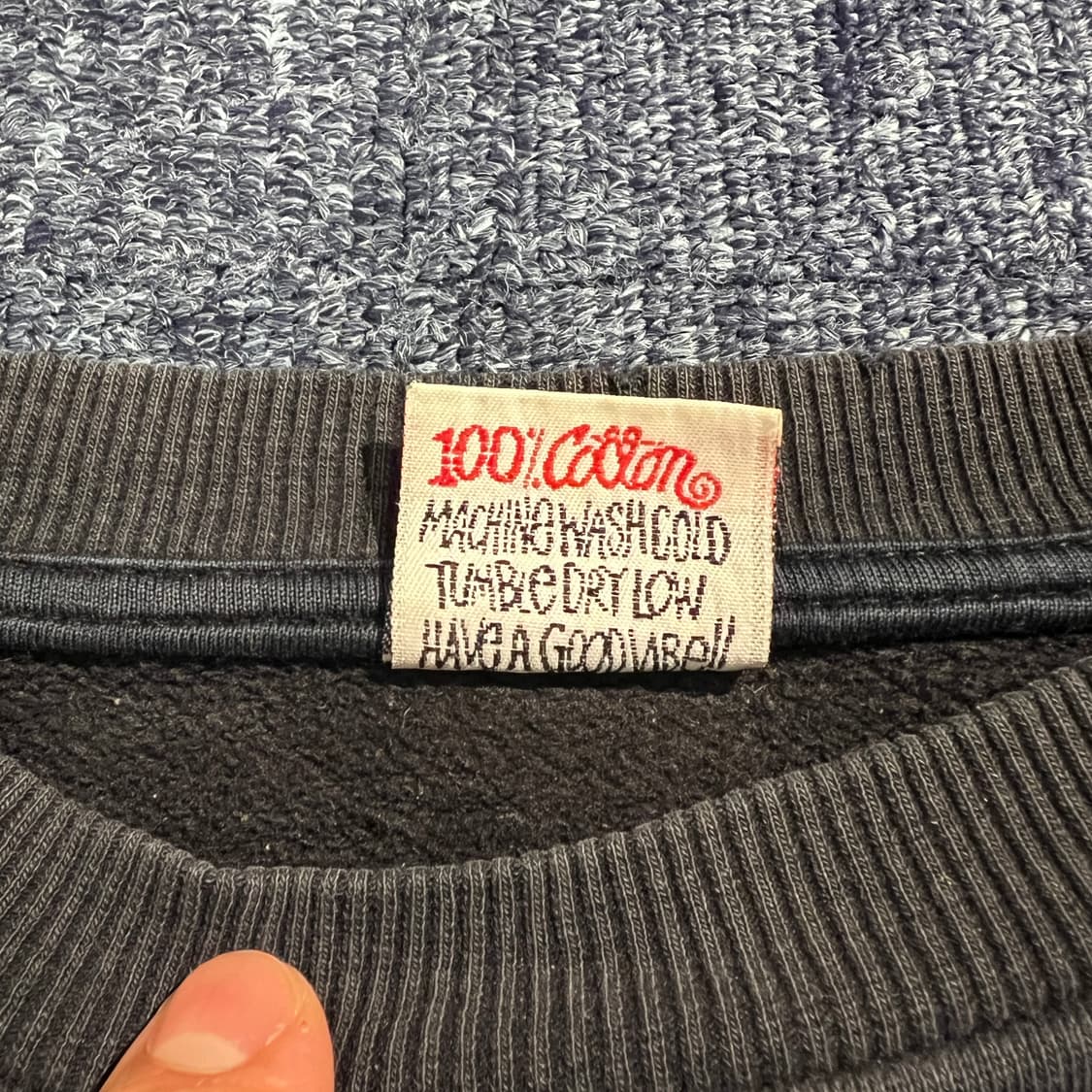 빈티지 90s STUSSY 스컬 그래픽 스웻셔츠 상품이미지7