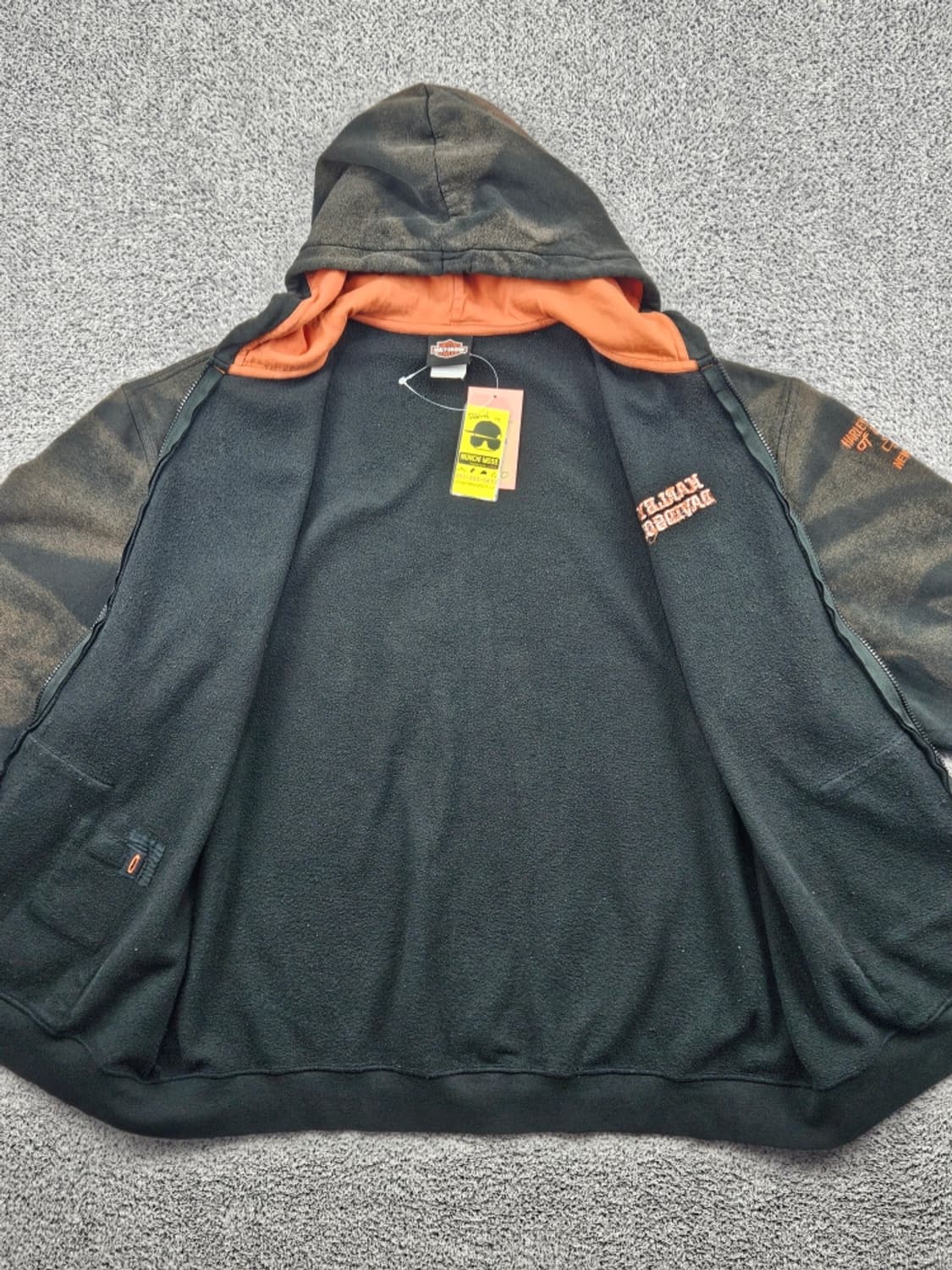 할리데이비슨 다잉워시드 커스텀 스웻 후드집업 (2XL추정) / 11456 상품이미지10