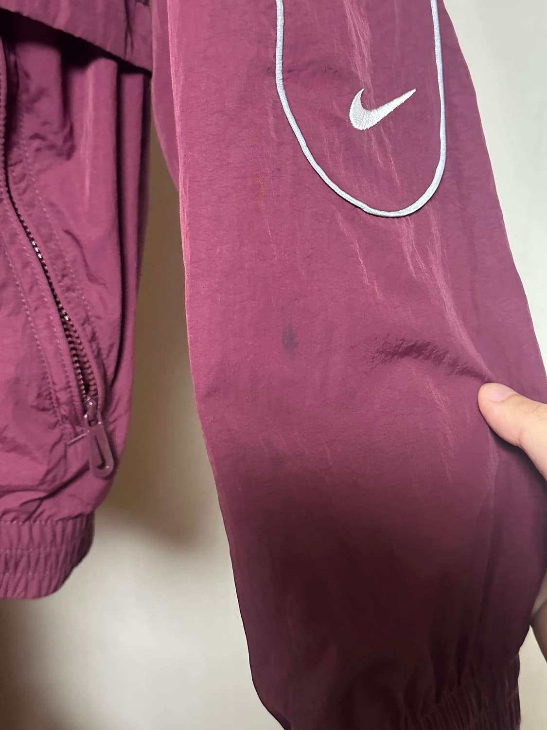 나이키 NSW 스우시 우븐 트랙 자켓 바람막이 나이트 마룬 - 아시아 상품이미지3