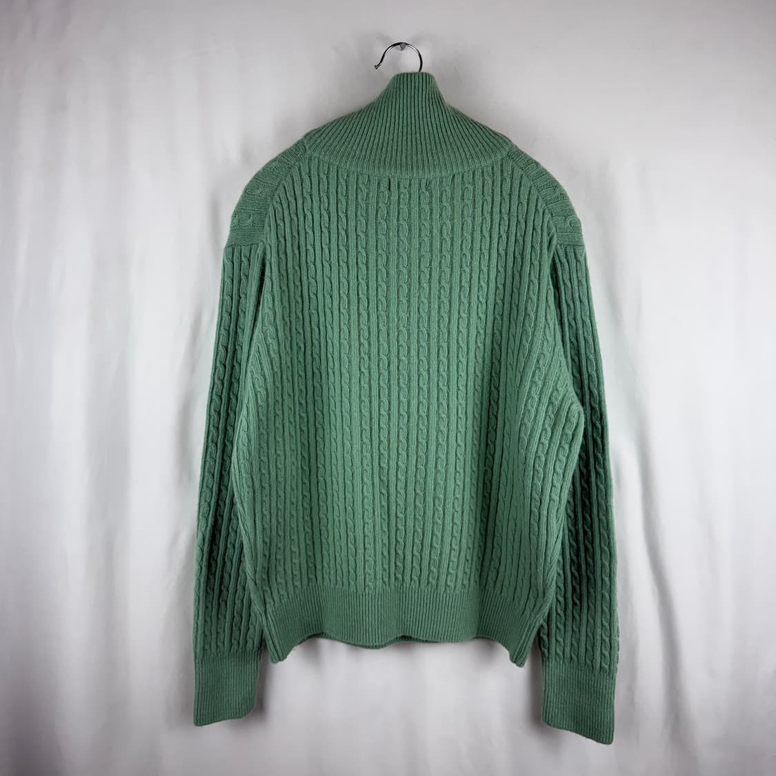 F) 시엔느 클래식 하프집업 케이블 니트 민트그린 상품이미지6
