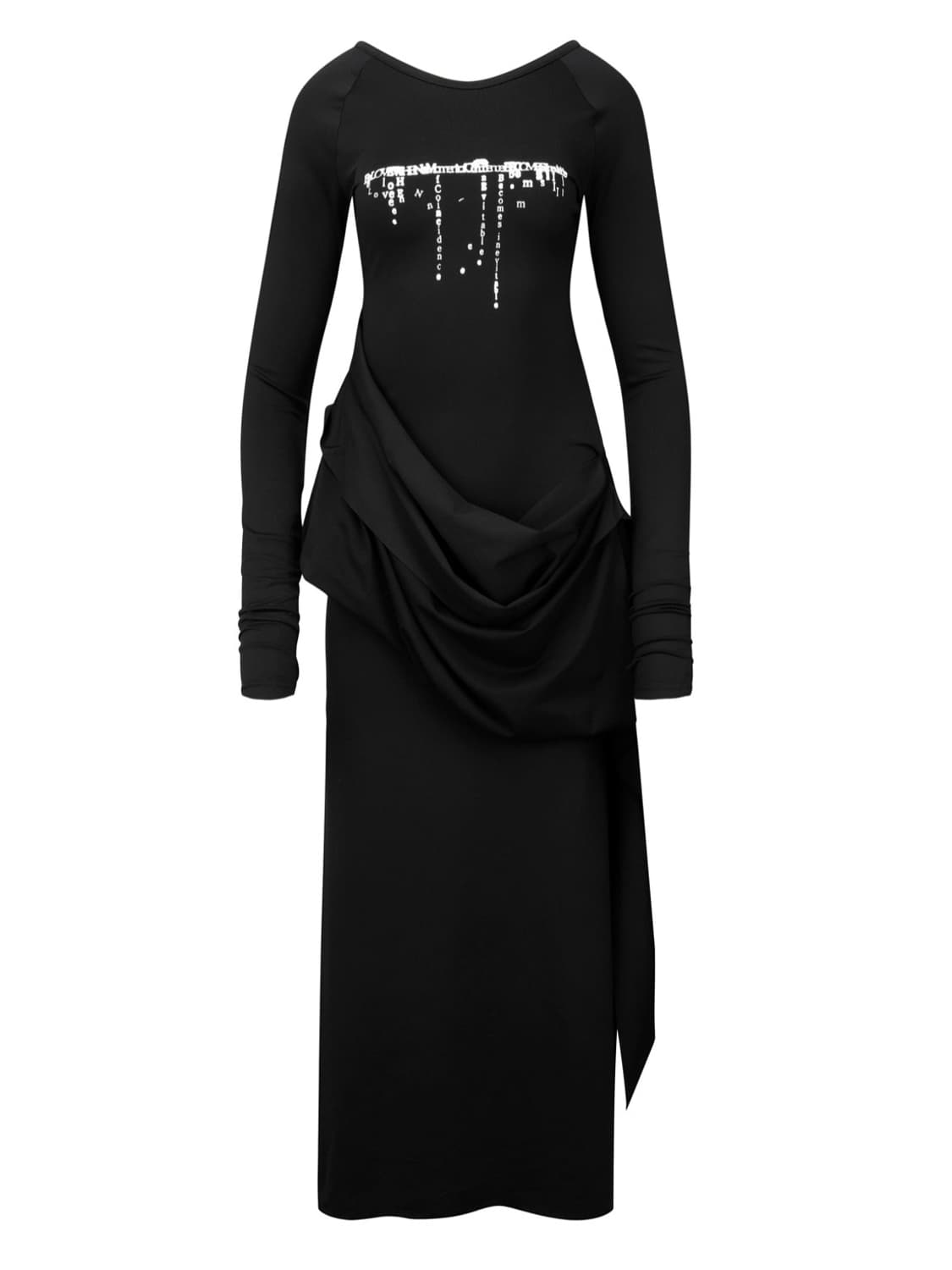 NACHE 나체 DROP MAXI DRESS BLACK 상품이미지2