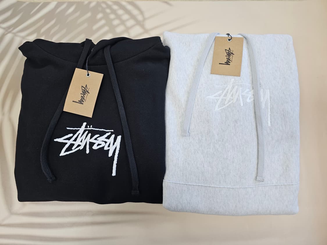 스투시 기모 자수로고 후드티 상품이미지1