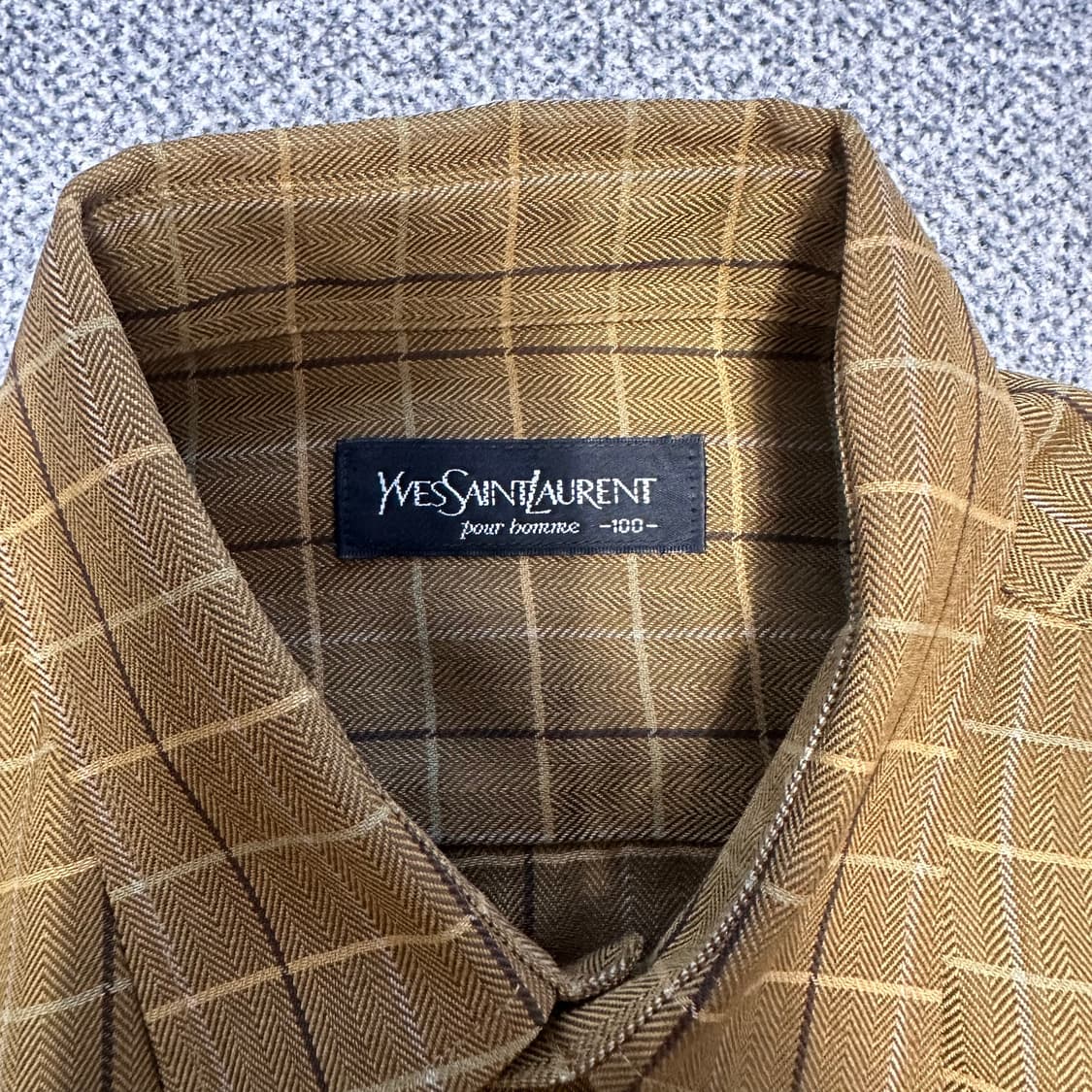 입생로랑 브라운 체크 셔츠 상품이미지4