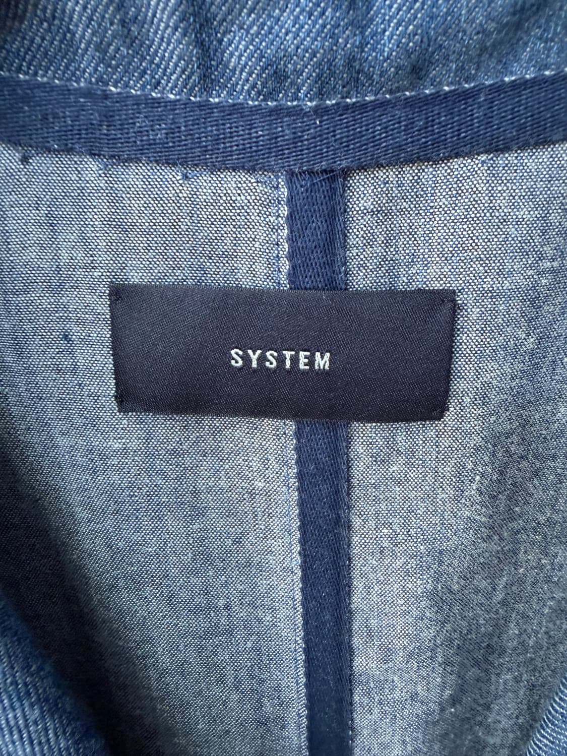 정품) SYSTEM 시스템 한섬 오버핏 데님 자켓 82 상품이미지6