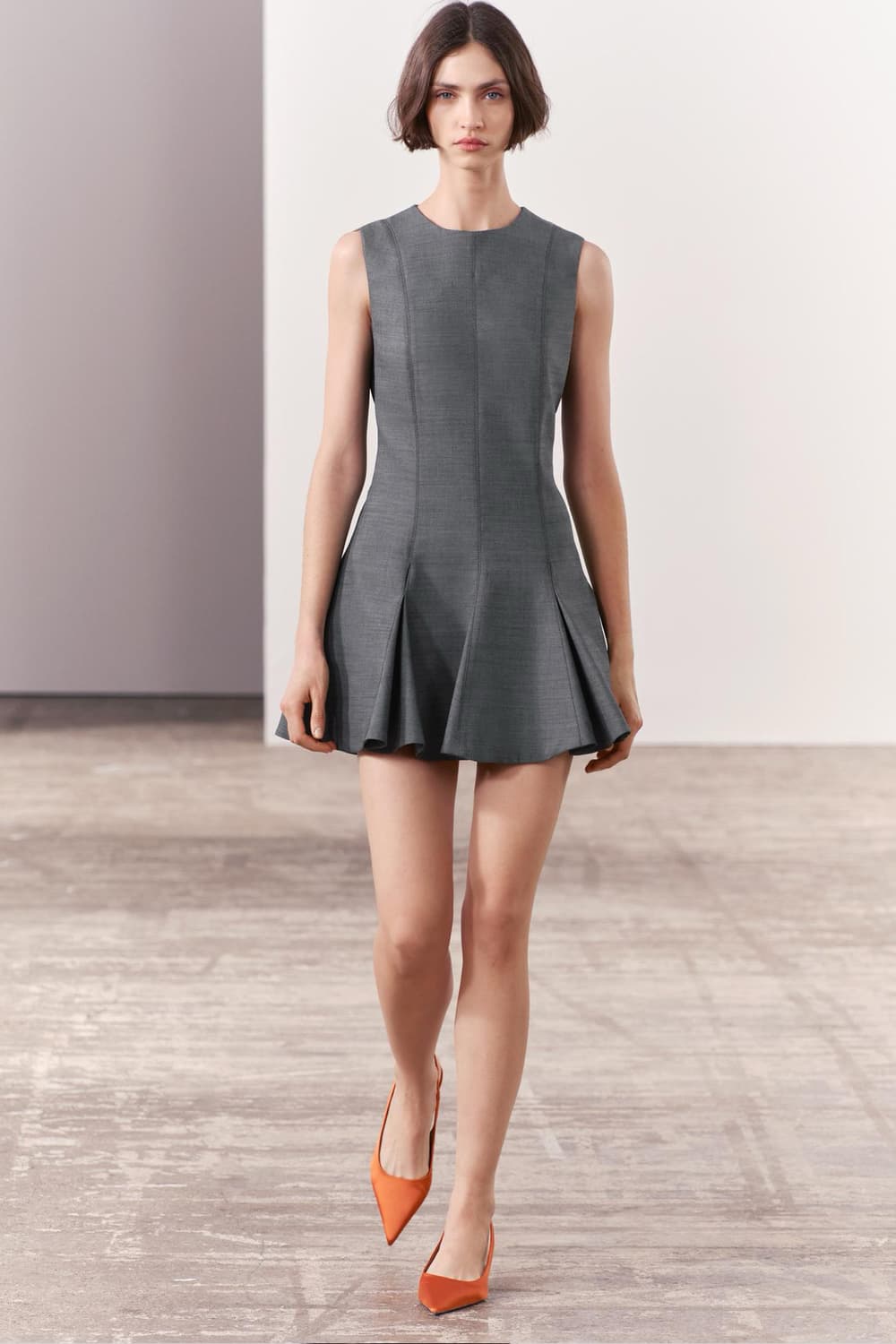 ZARA 자라 오렌지 새틴 슬링백 상품이미지5