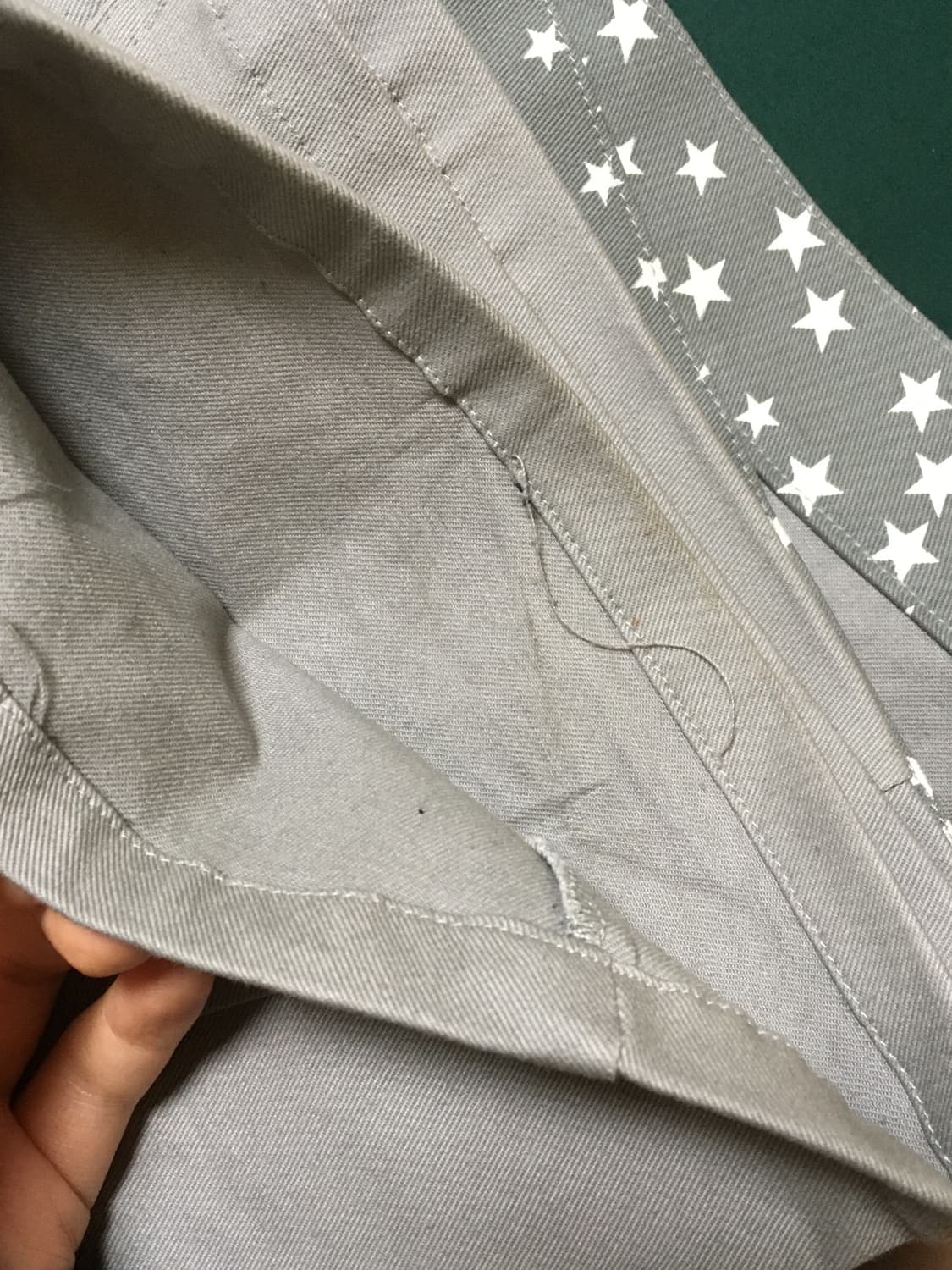 오호스 별 모양 장식 부츠컷 팬츠 그레이 상품이미지3