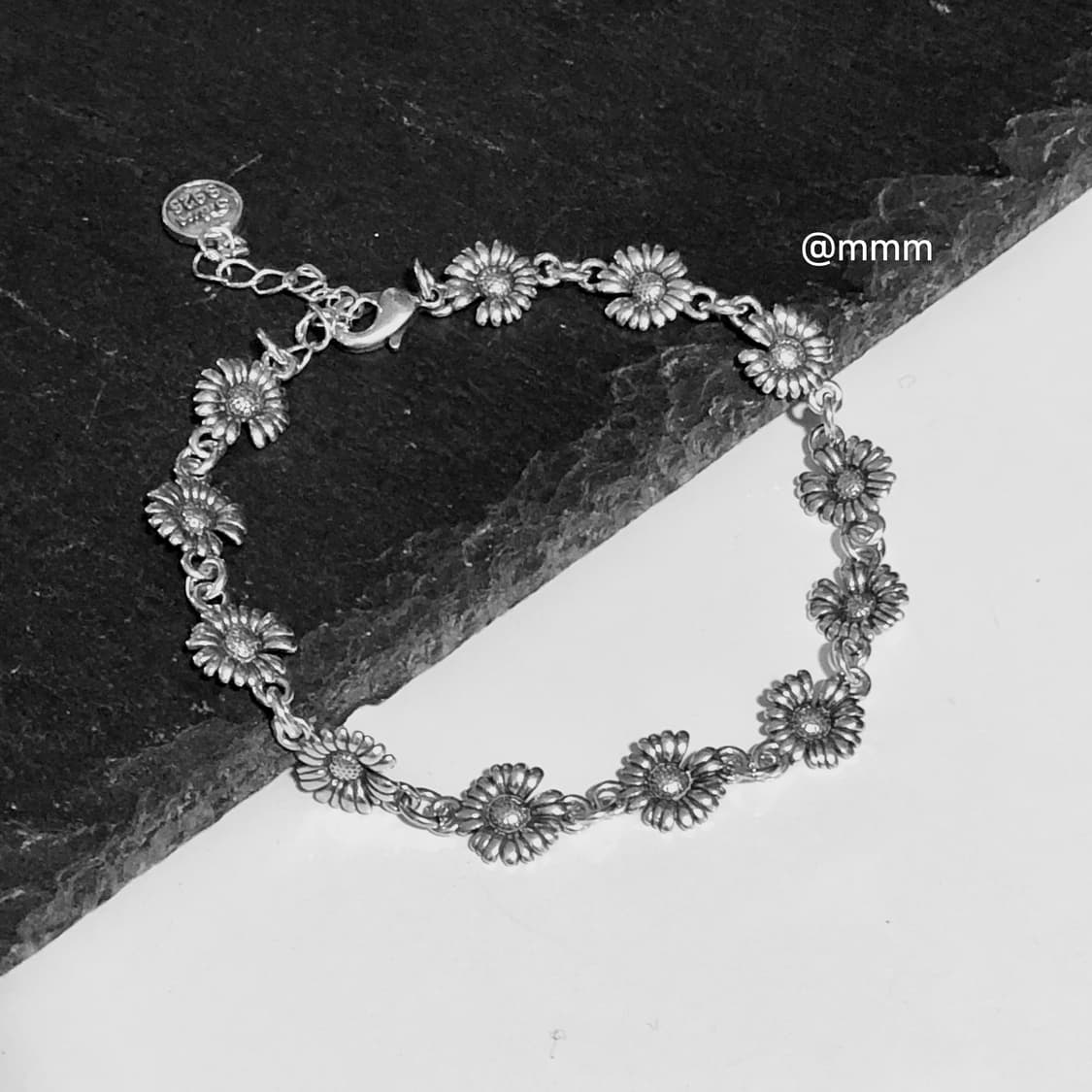 (Unisex) 크롬 데이지 체인 팔찌 상품이미지4