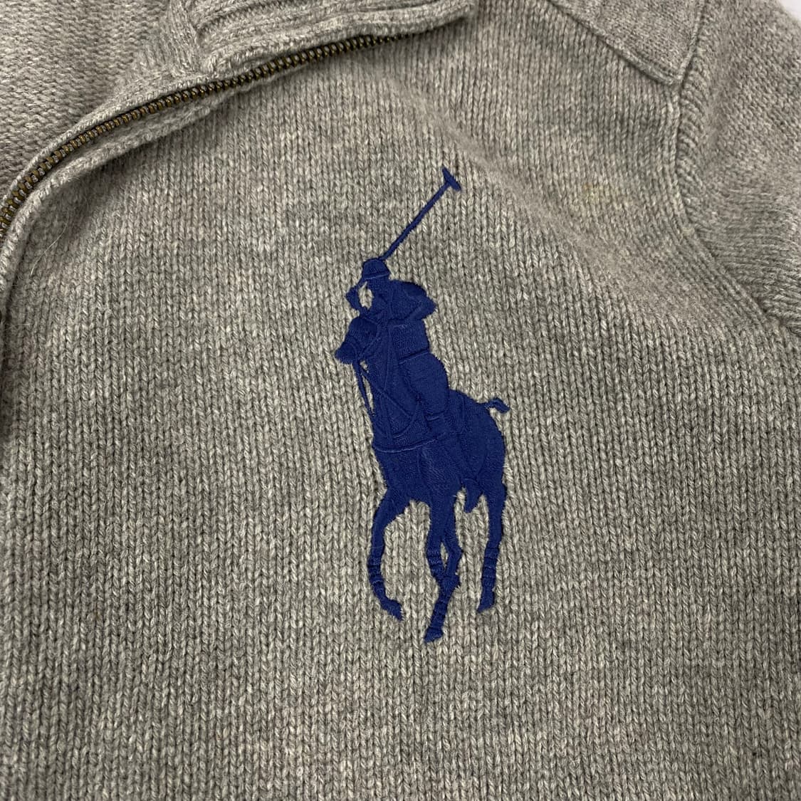 폴로 빅 포니 그레이 니트 집업 (100) 상품이미지4