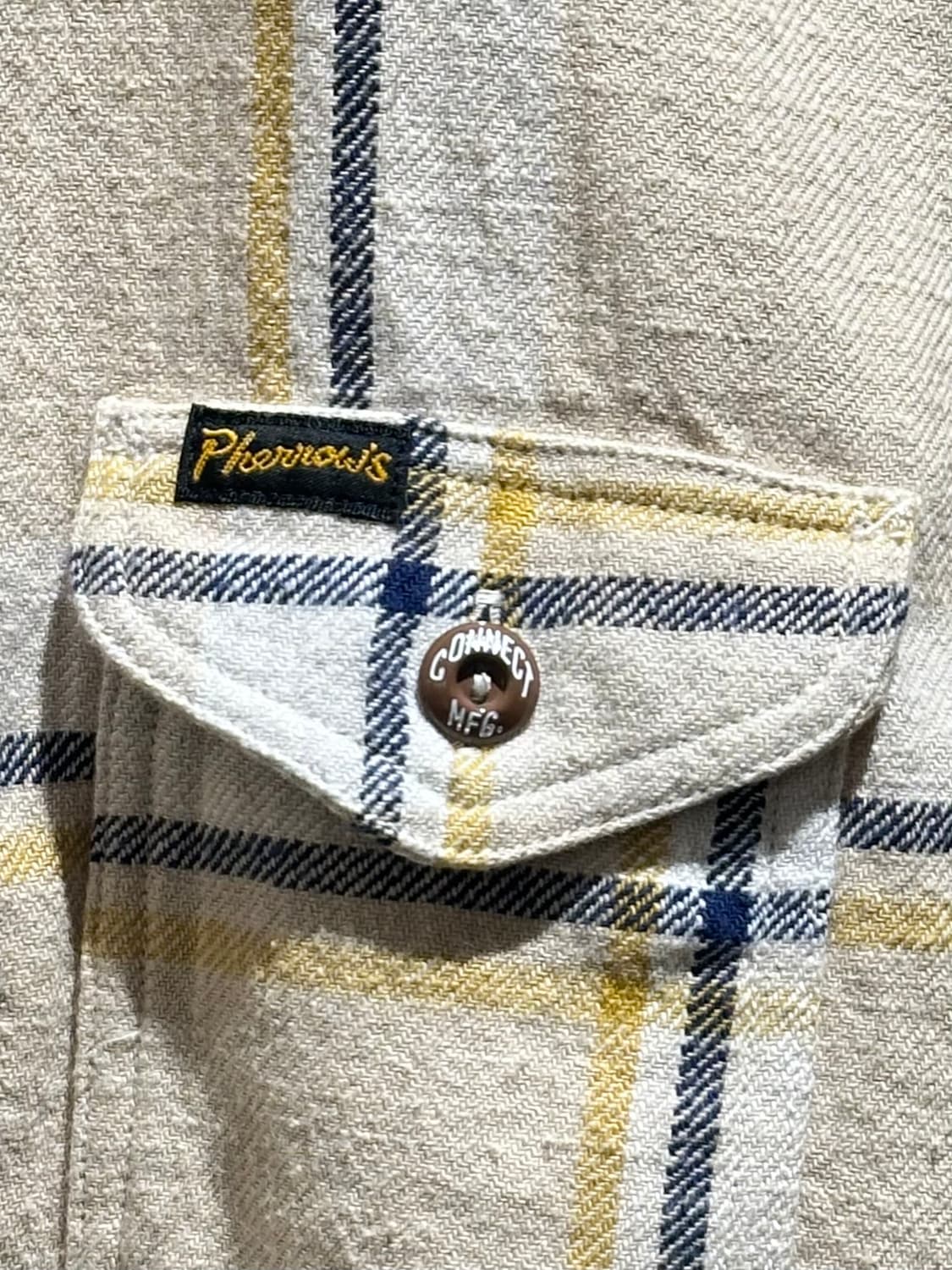 Pherrows Light Fannel Check Shirt 상품이미지5