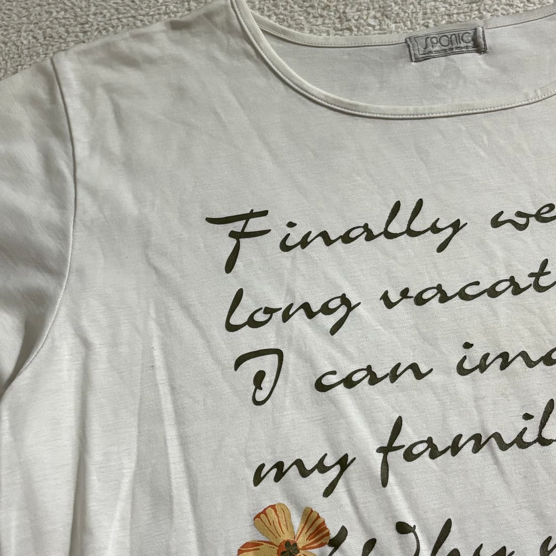 일본빈티지 모리걸st 레터링 반팔 티셔츠 상품이미지2