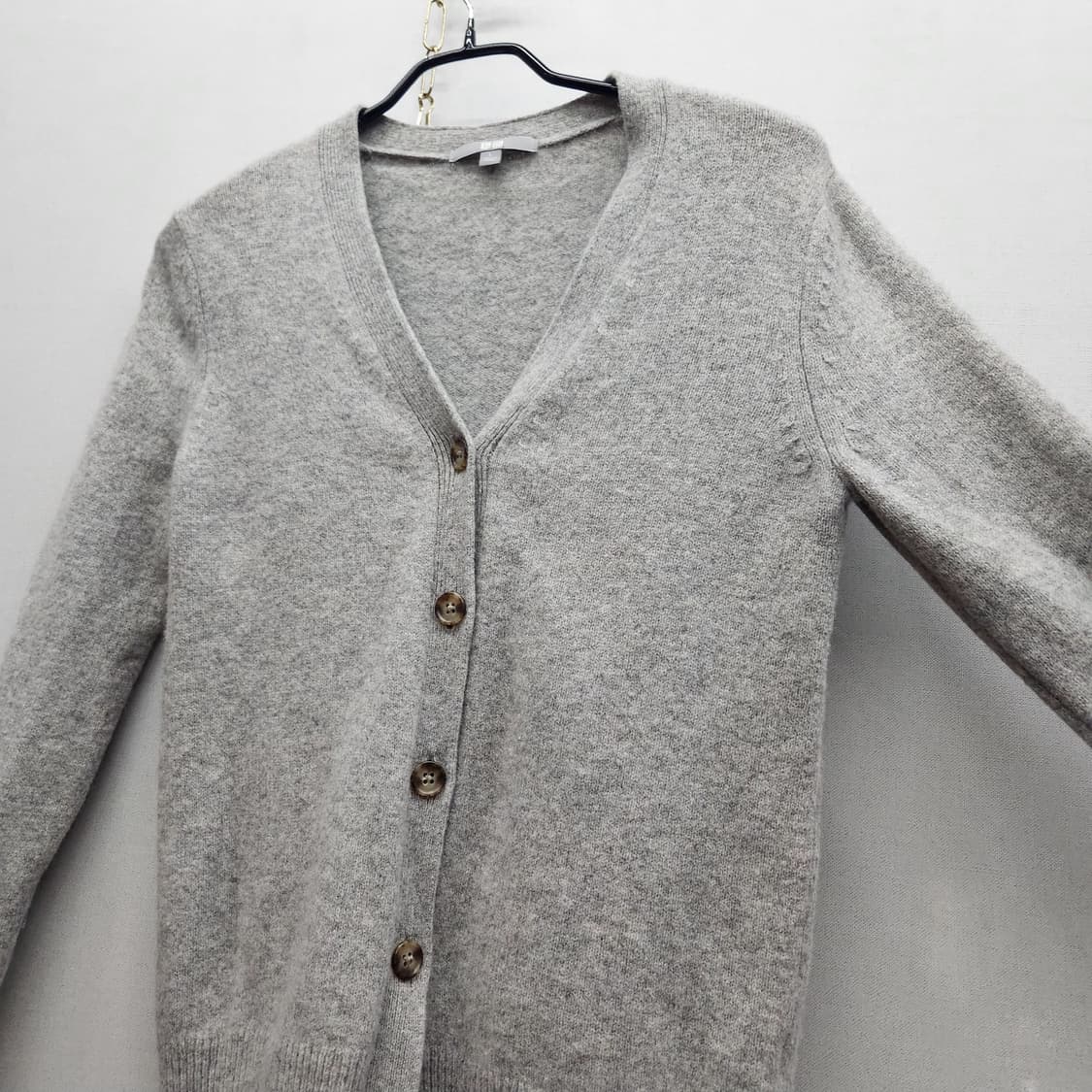 유니클로 퓨어울 니트 가디건 L(S~M) 상품이미지3