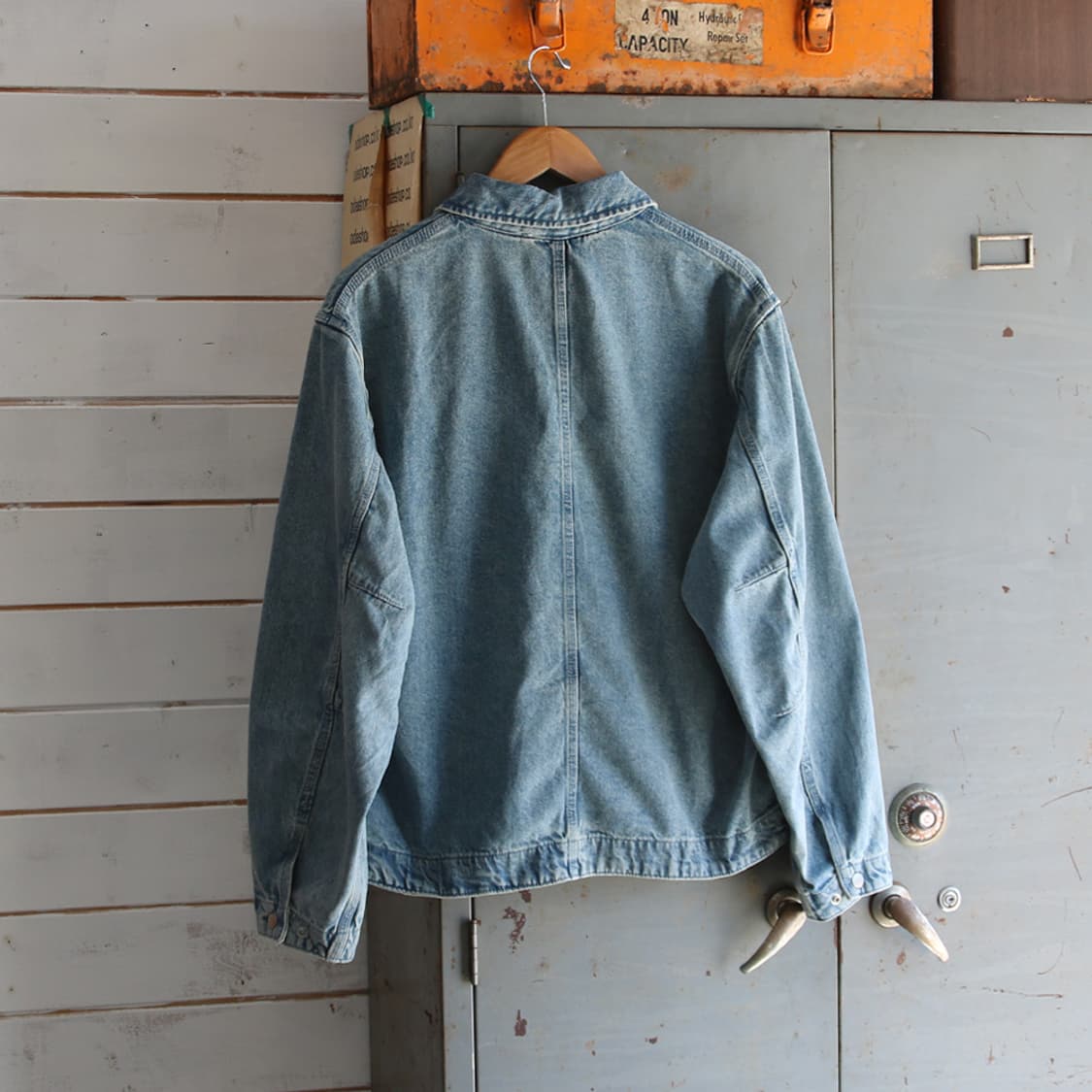 (착용컷) GU 데님 집업 자켓 (남성용 103) 상품이미지2