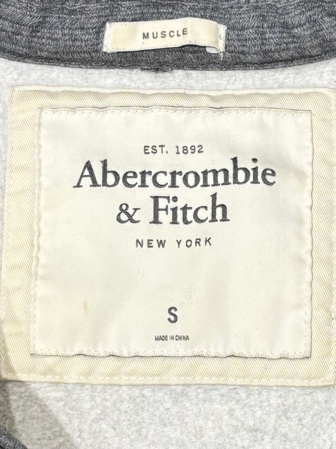 아베크롬비 그레이 빅로고 헤비스웻 후드집업 상품이미지7