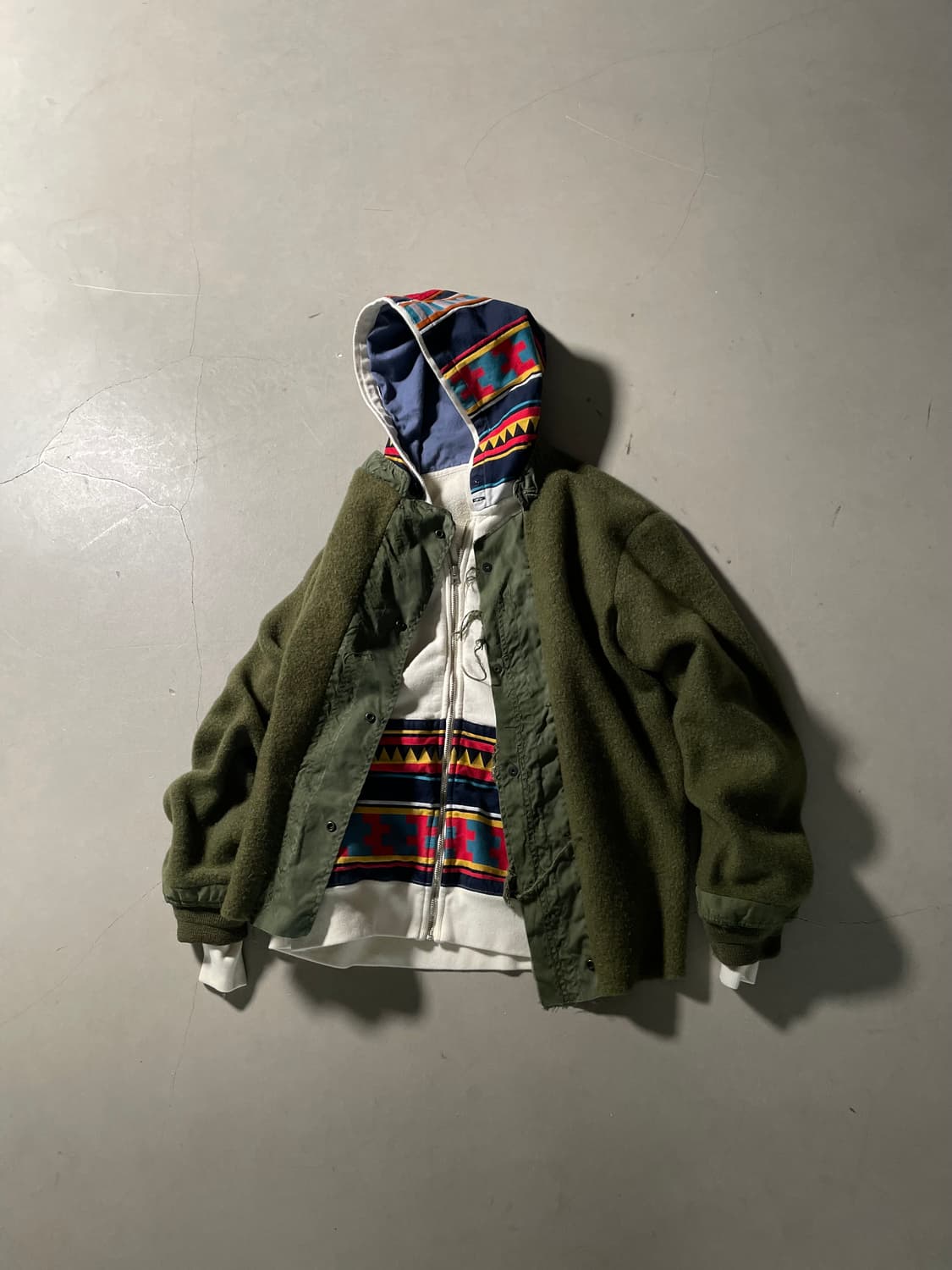 서스콰치 패브릭 Pattern Panel Zip Hoodie 상품이미지2