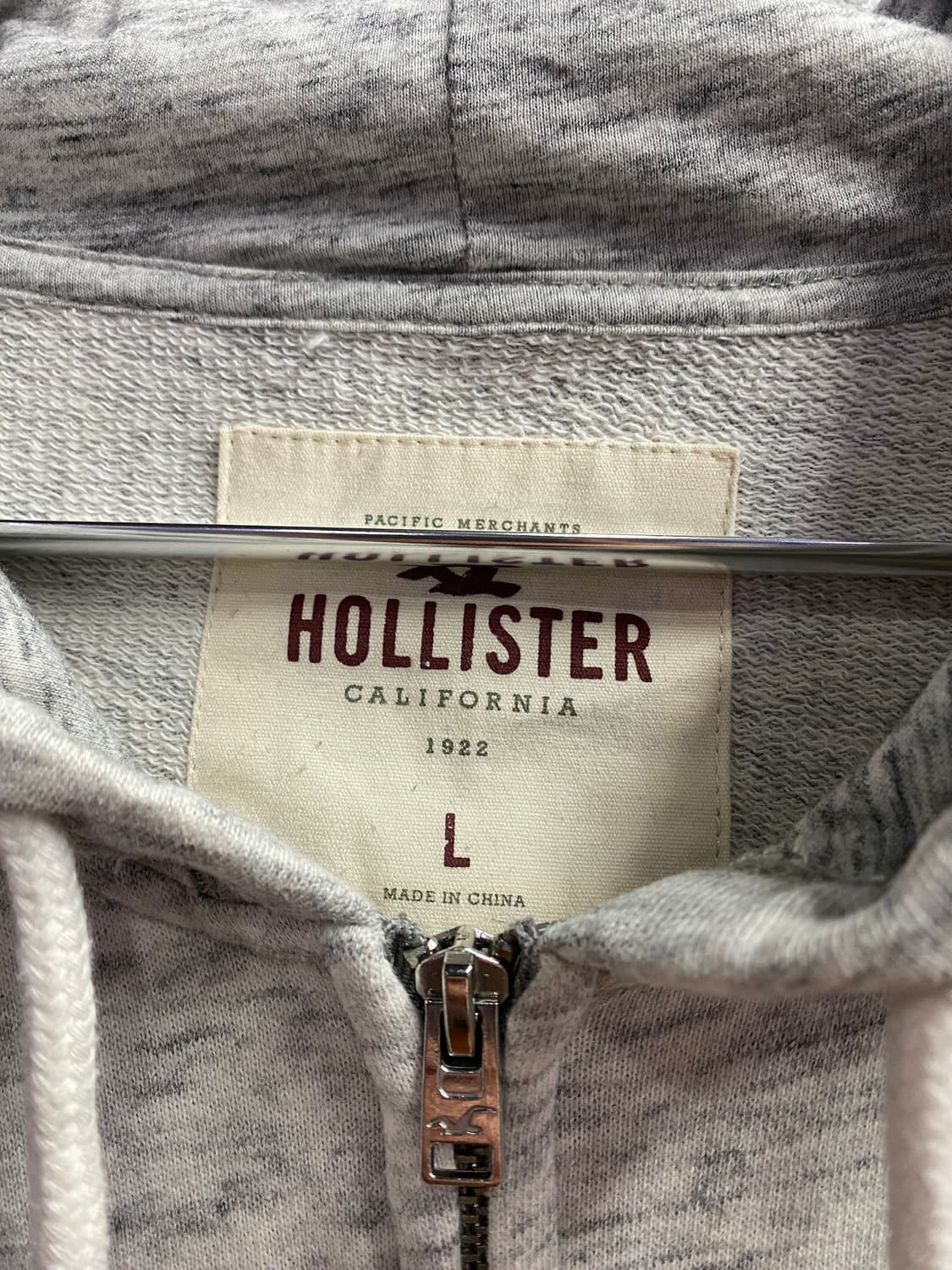 홀리스터 빅로고 멜란지 그레이 후드집업 B3415 상품이미지4