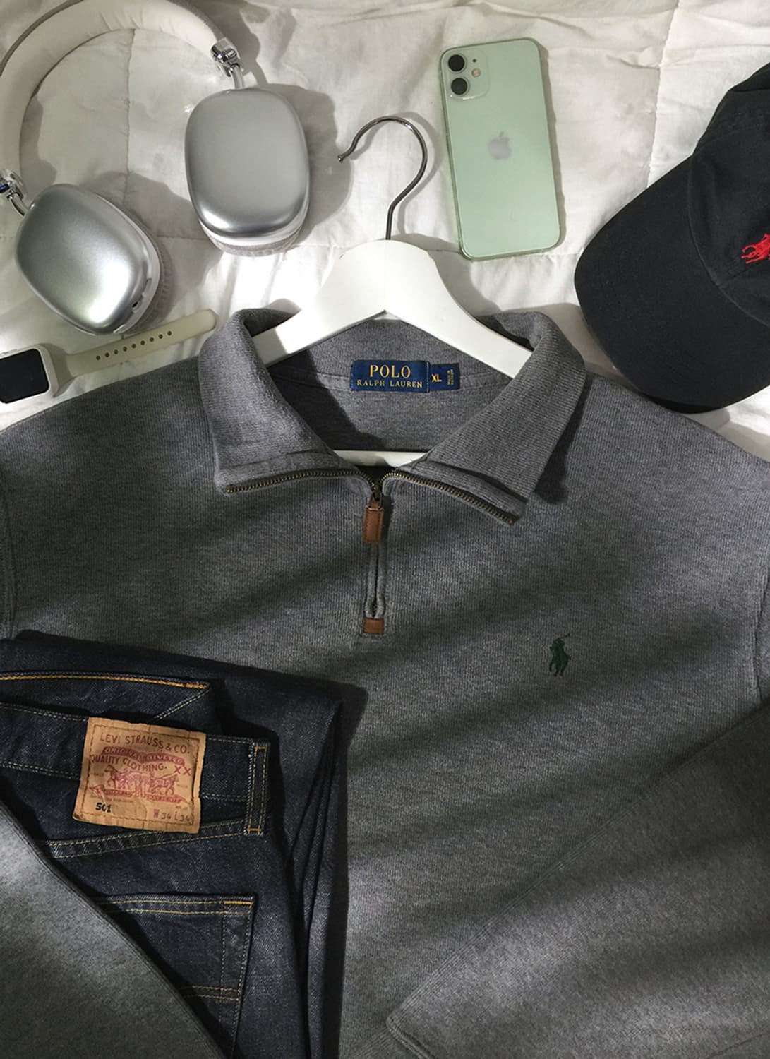 (MAN) 폴로랄프로렌 스웻 반집업 XL 상품이미지1