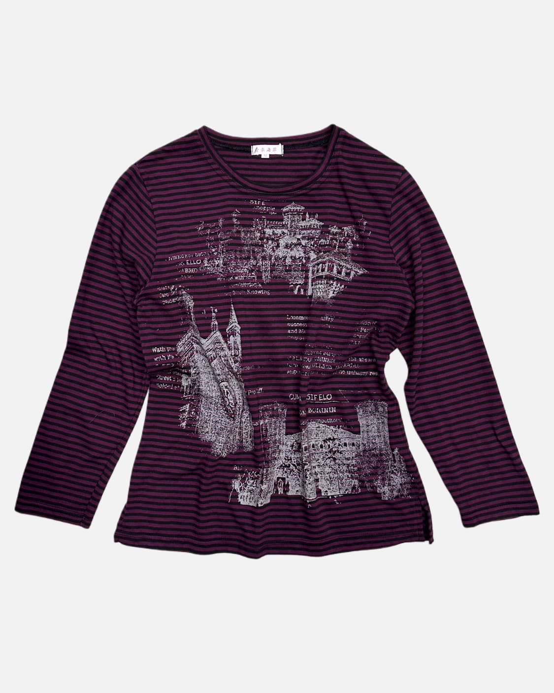purple stripe printing t-shirt 상품이미지1