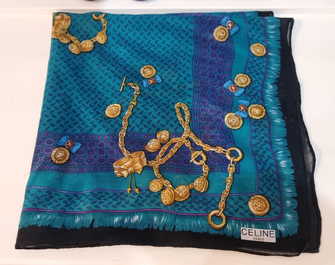 🖤💙 셀린느(CELINE) 빈티지 무드 빅 반다나 손수건/스카프 💙 상품이미지4