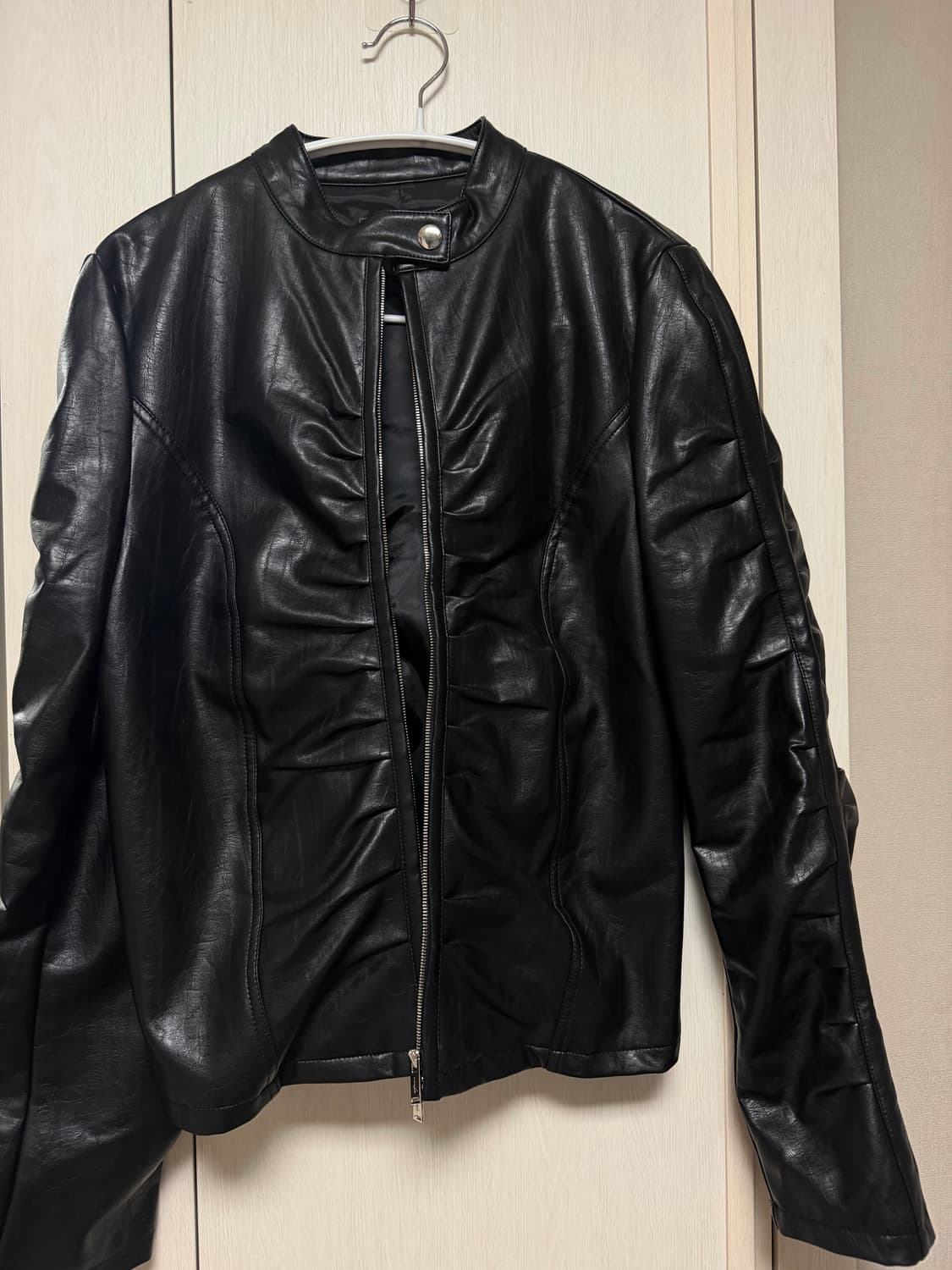 nache 셔링 레더자켓 상품이미지4