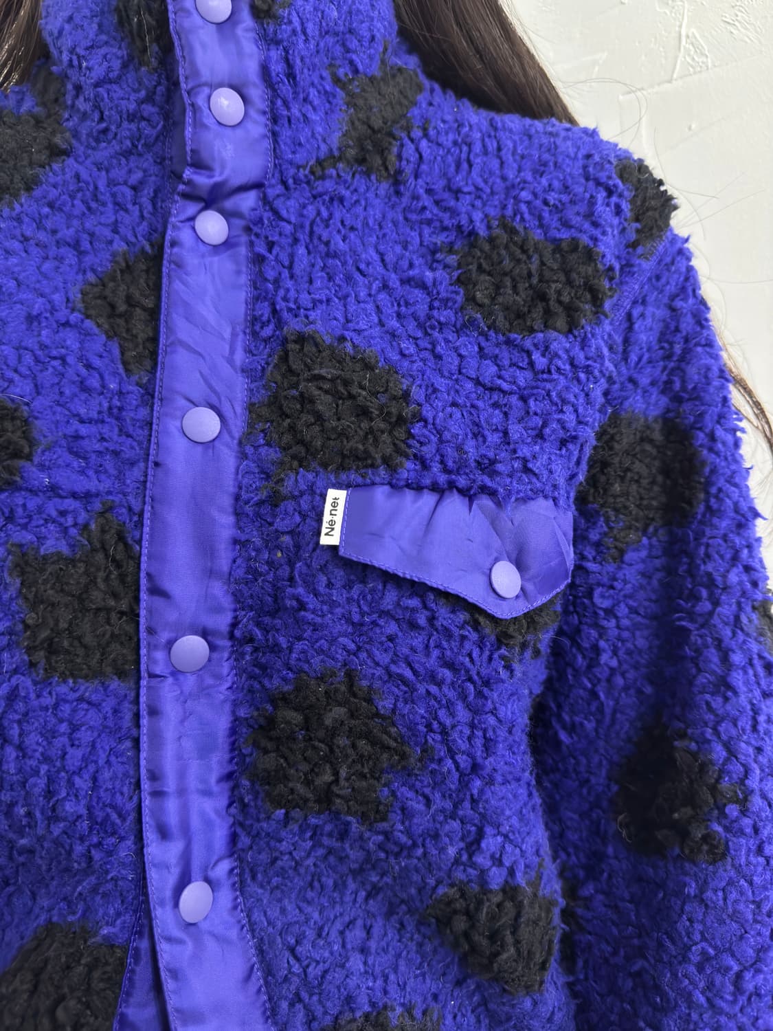 ne-net cat pattern fleece zipup 상품이미지2