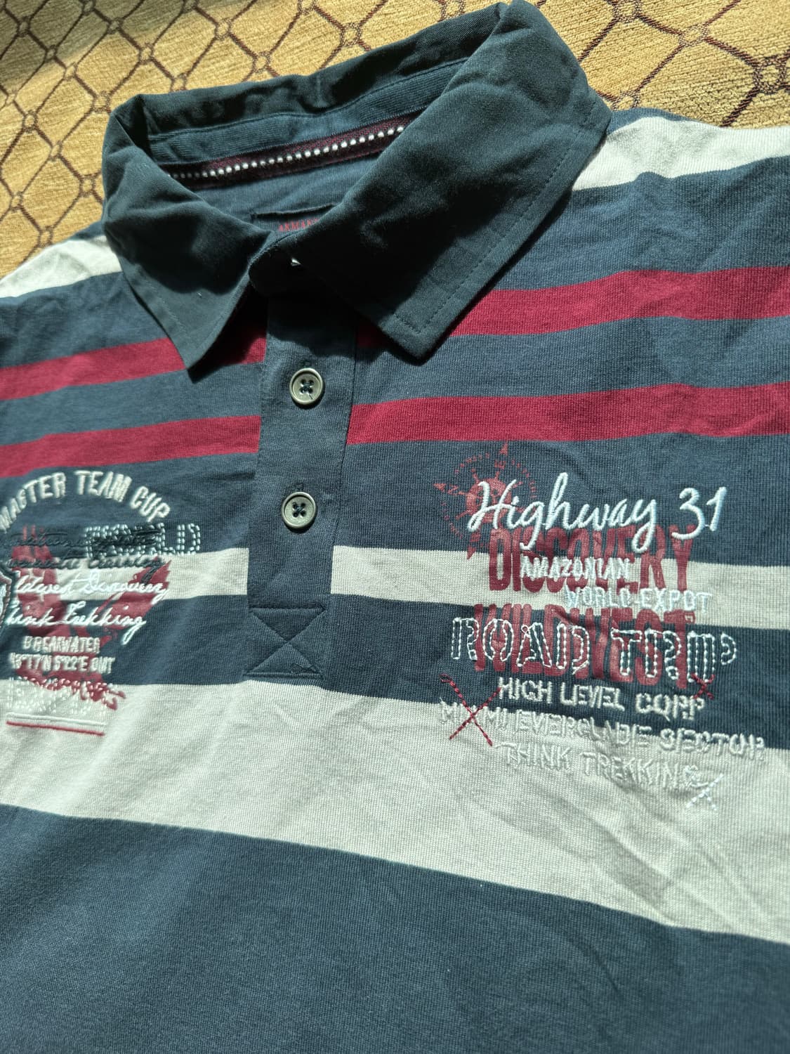 네이비 스트라이프 럭비티 상품이미지2