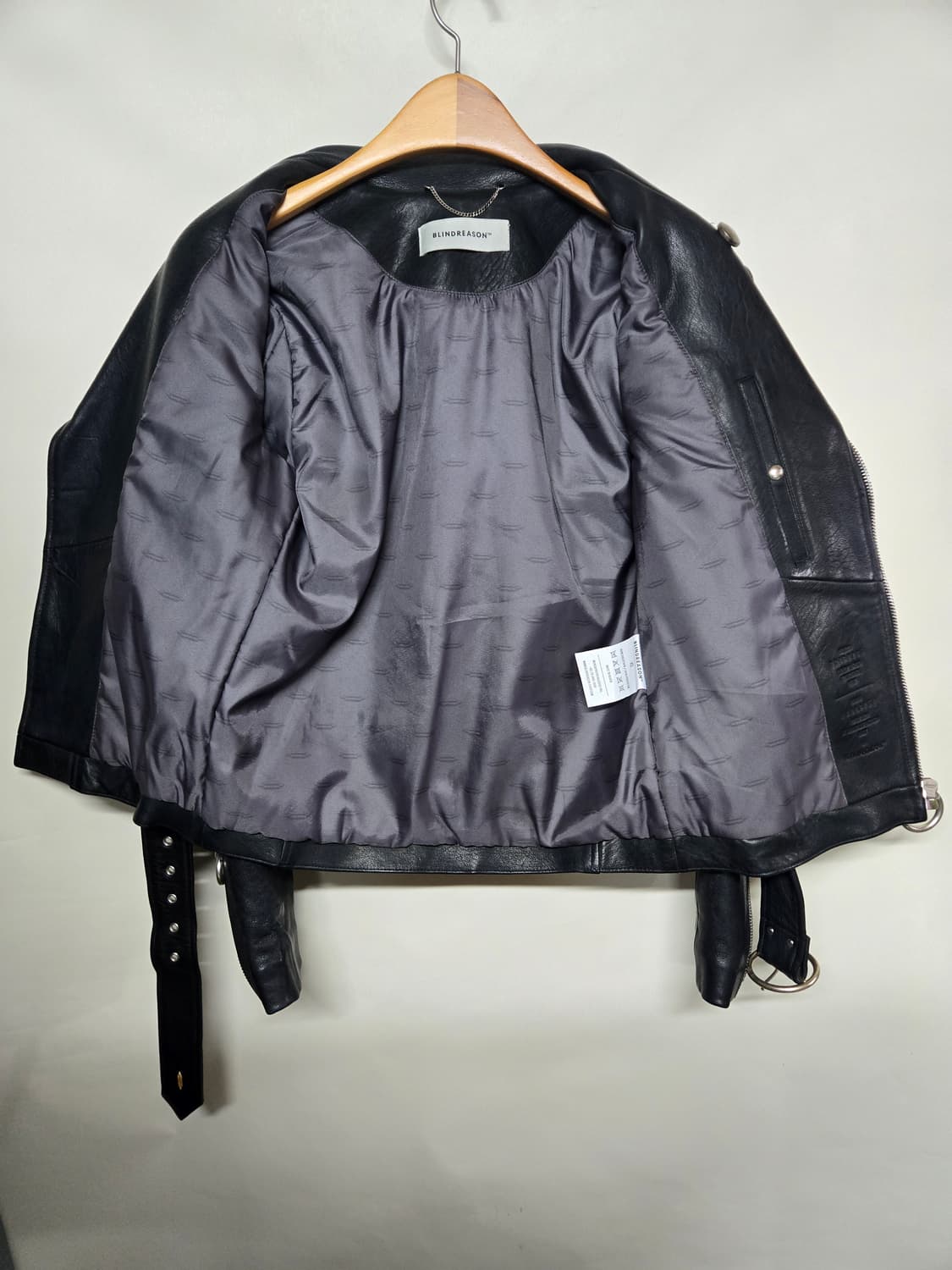 Blindreason 블랙 양가죽 라이더 자켓 XS 상품이미지3