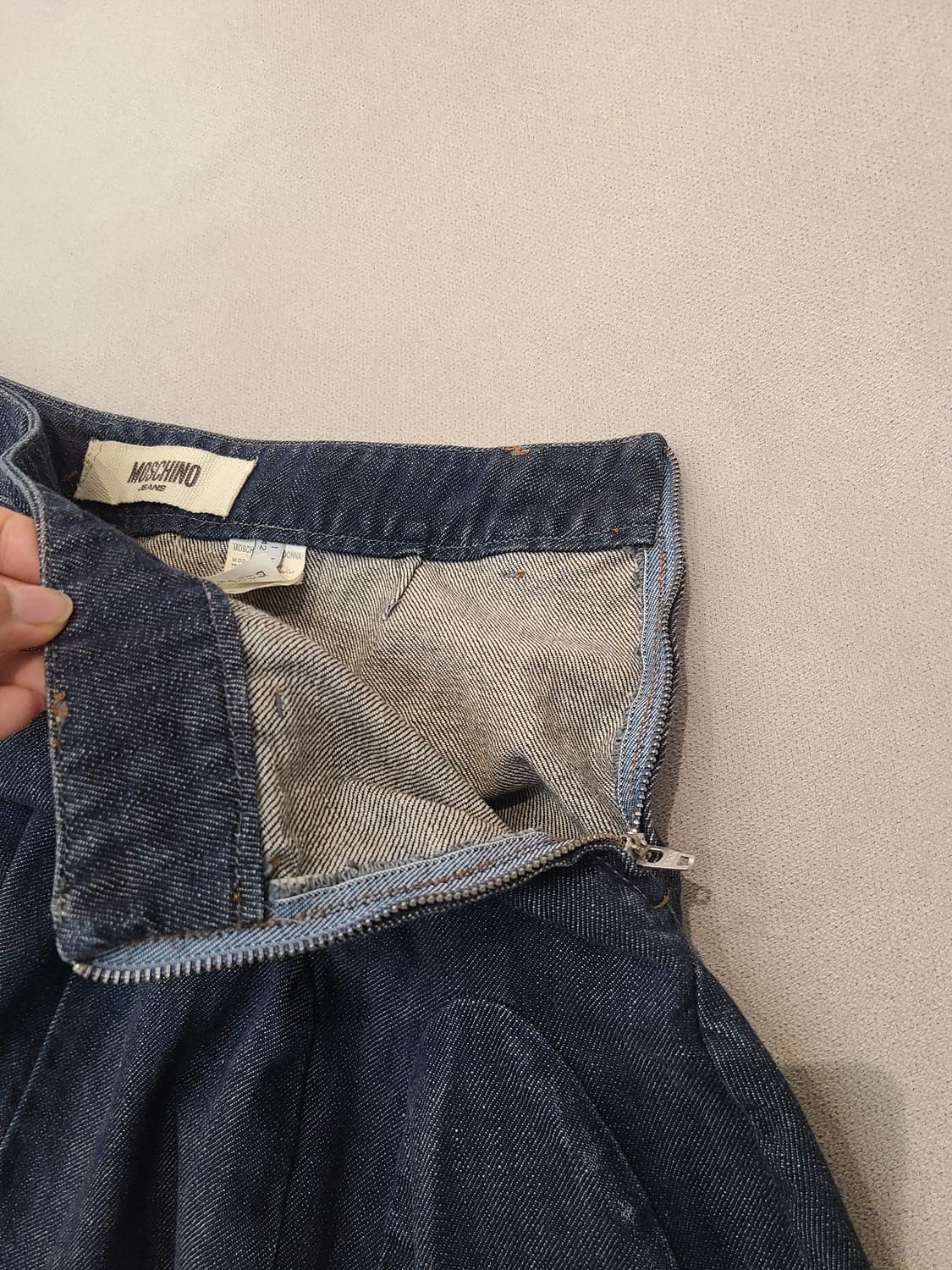 MOSCHINO jeans 모스키노 진 플레어 데님스커트 청스커트 38 상품이미지4