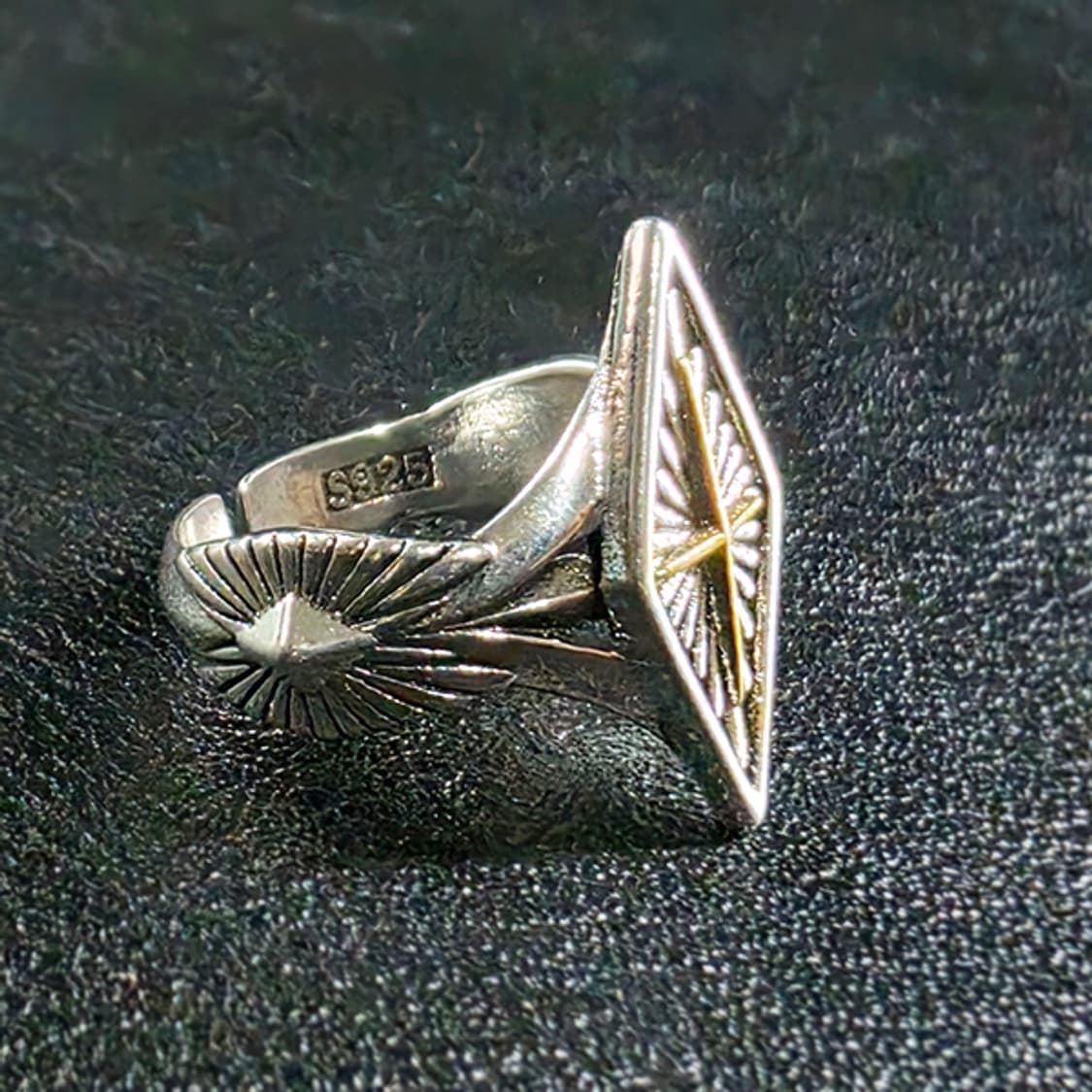 Fleury 실버 남자 엔틱 빈티지 명품 고딕 문양 십자가 반지 상품이미지2