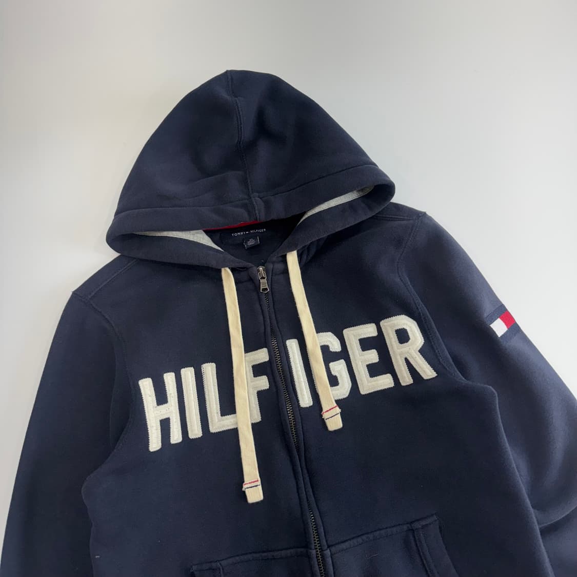 Tommy Hilfiger 타미힐피거 스펠아웃로고 네이비 후드집업  상품이미지4