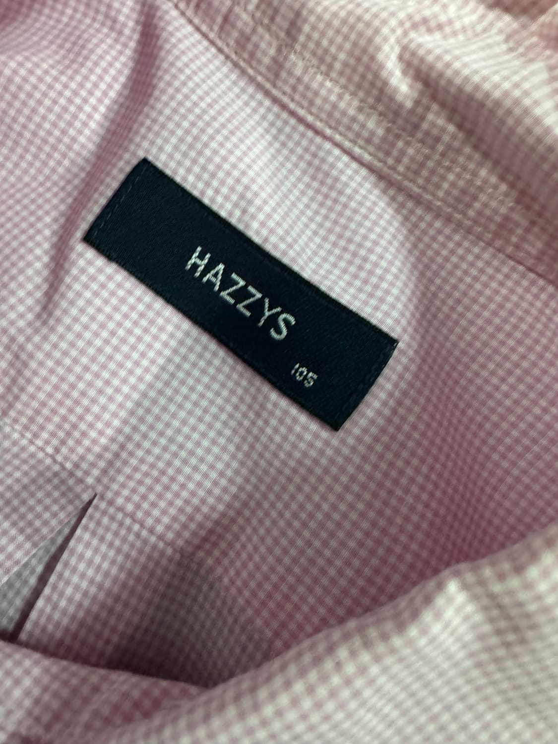 헤지스 hazzys 핑크 긴팔 체크 셔츠 L~XL 상품이미지3