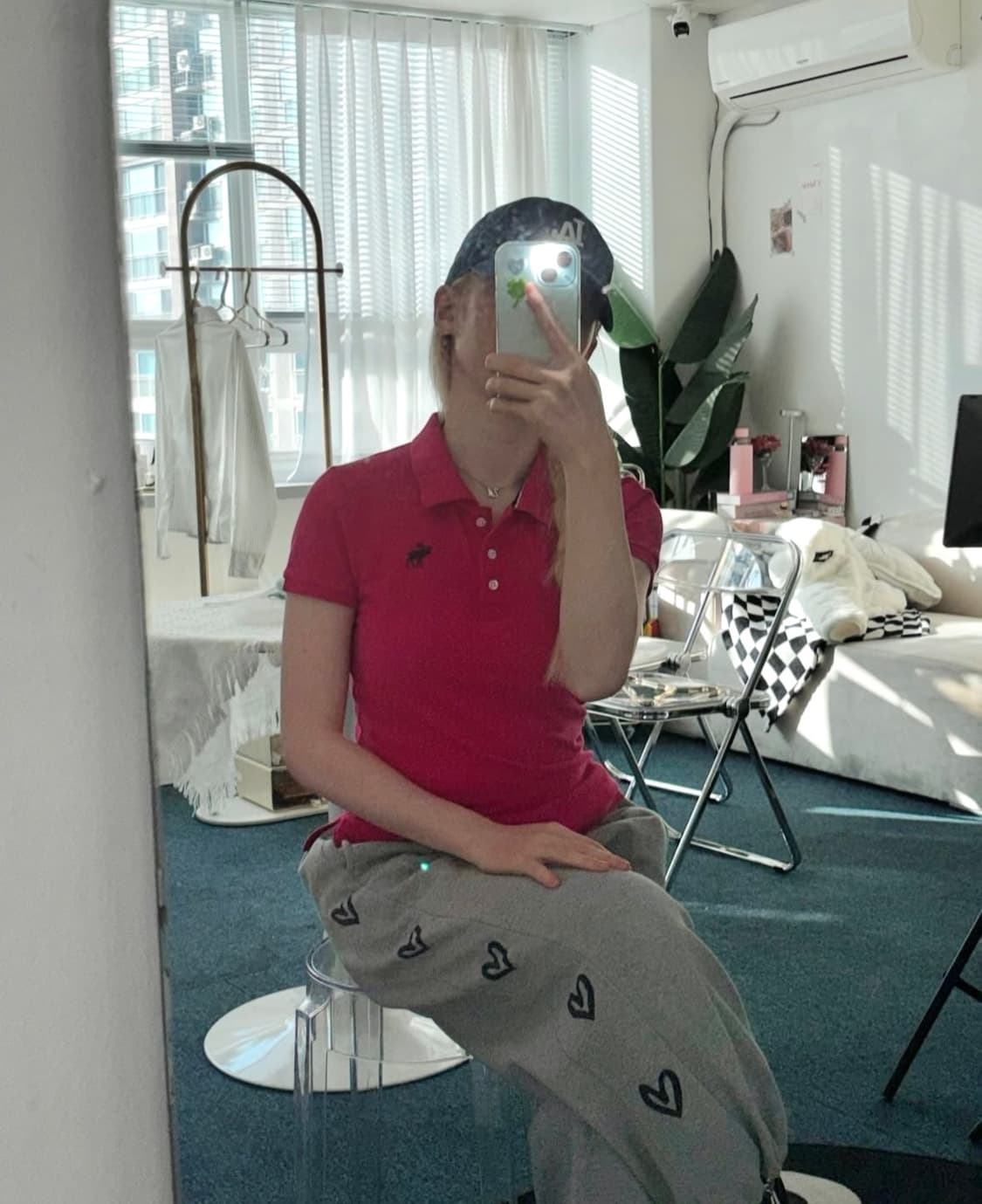 아베크롬비 핫핑크 폴로반팔🎀 상품이미지2