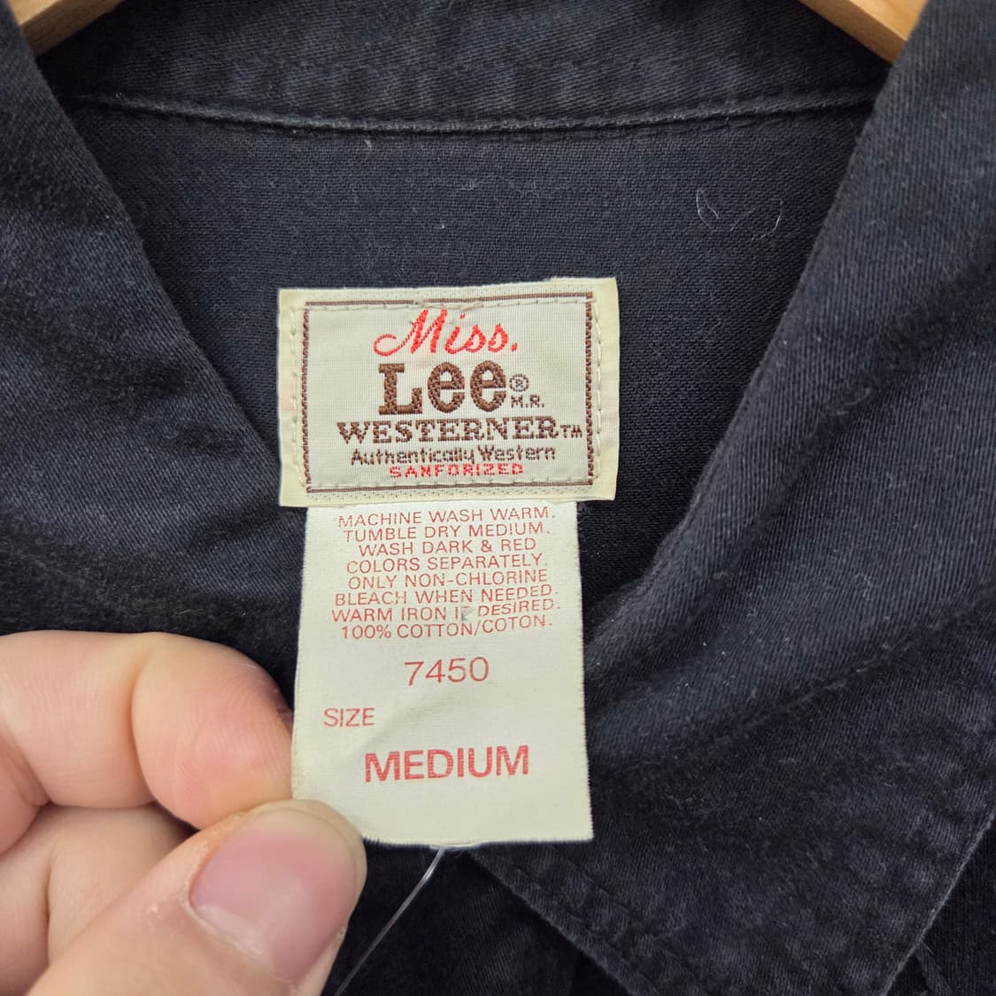 Lee 웨스턴 블랙 셔츠 남방 남m 상품이미지4